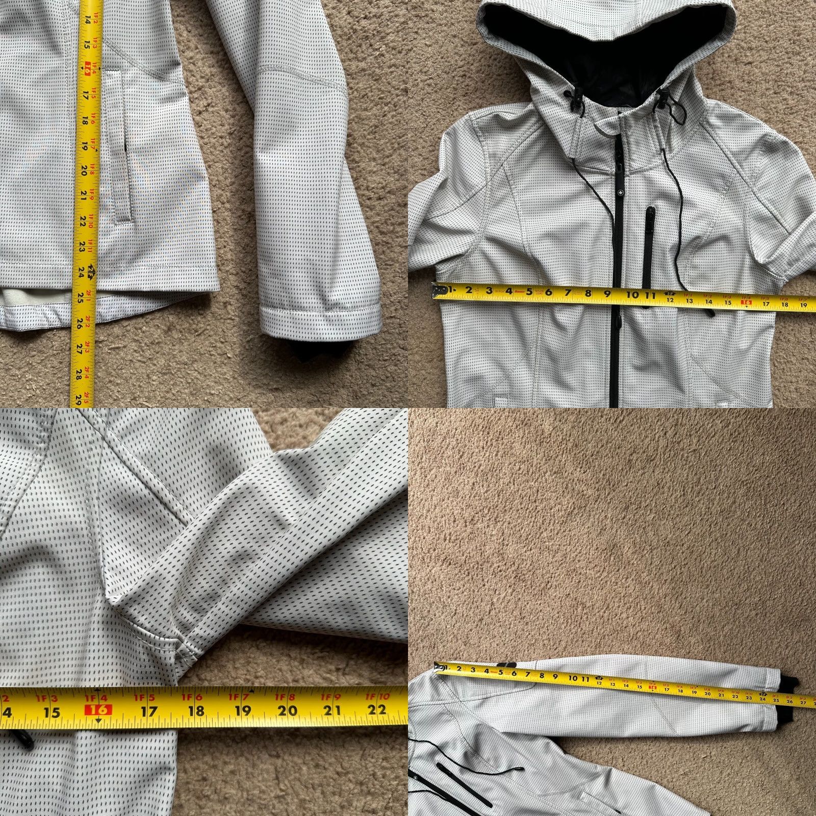 Vintage Halifax Womens Jacket White Full Zip Hooded Softshell Size M / US 6-8 / IT 42-44 - 8 Thumbnail