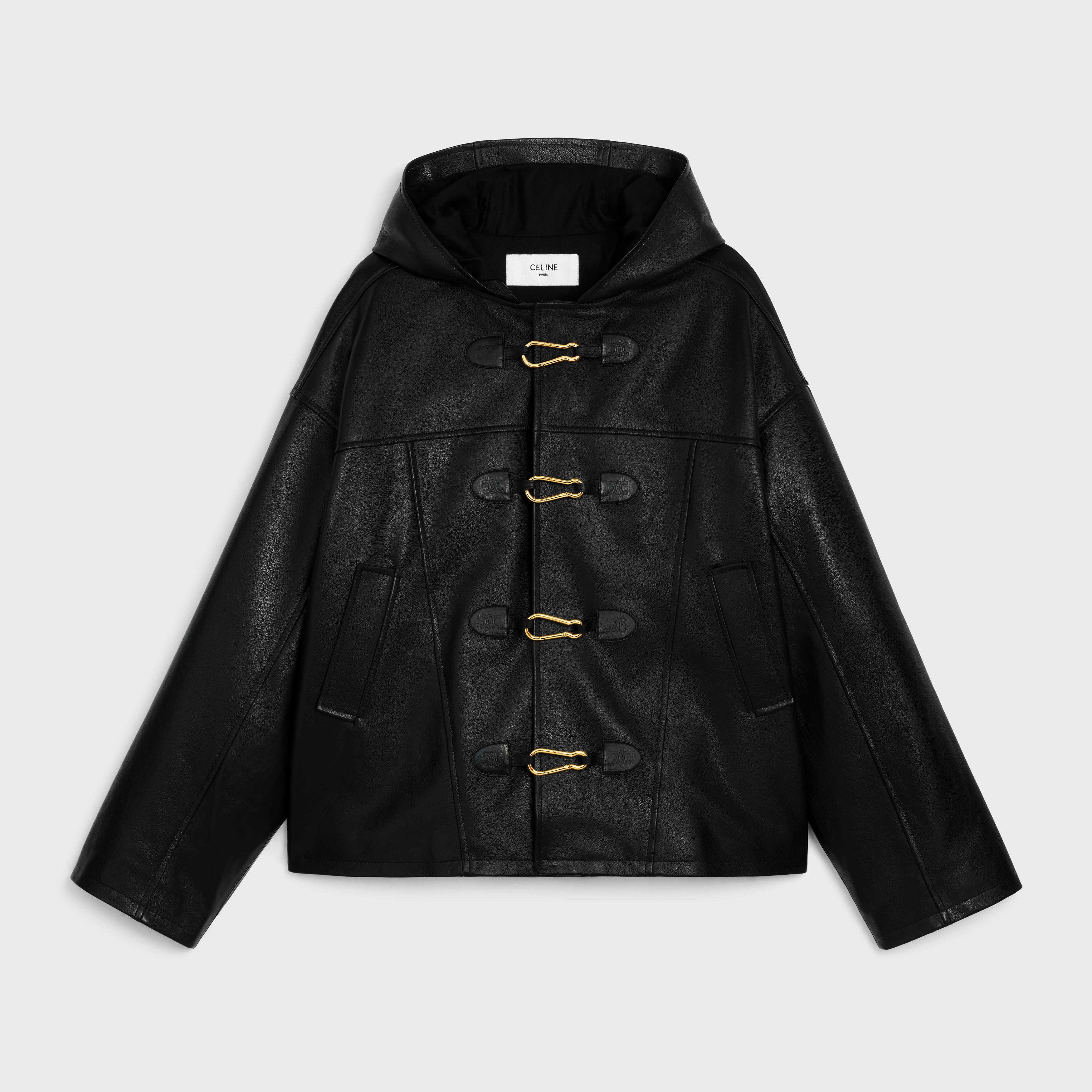 Celine o1bcso1str0924 Trucker Jacket With Hood Buffalo Leather Size M / US 6-8 / IT 42-44 - 1 Thumbnail
