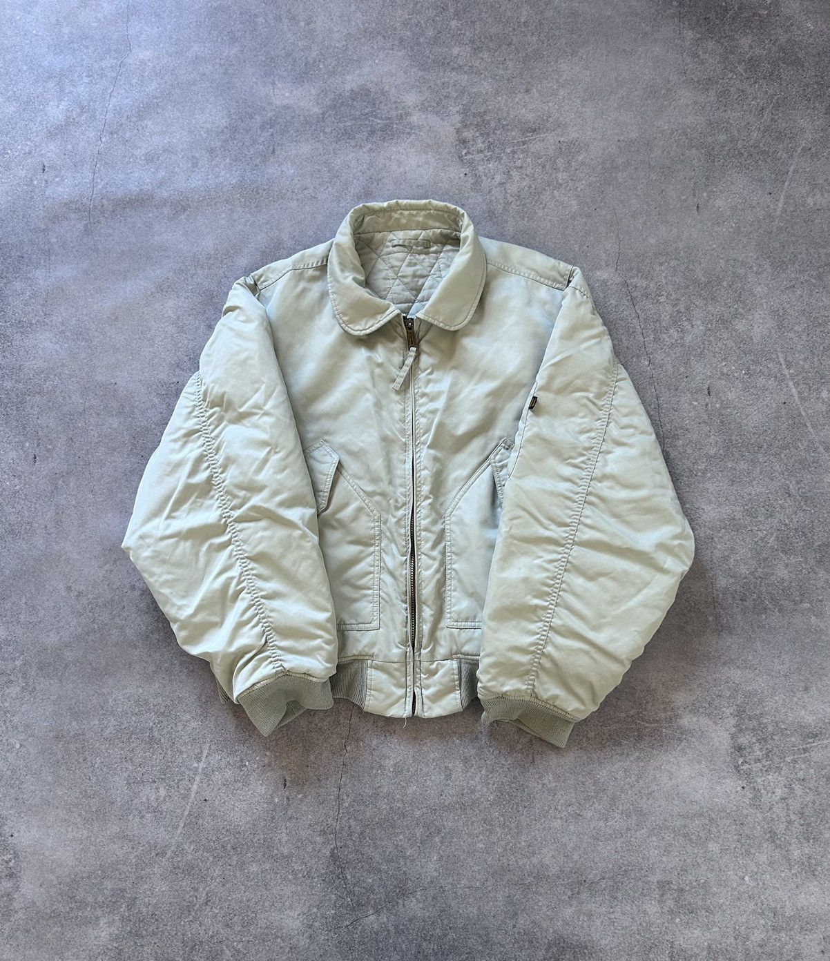 image of Bomber Jacket x Ma 1 Vintage Buster Cwu Bombers Jacket Mens in White (Size Large)