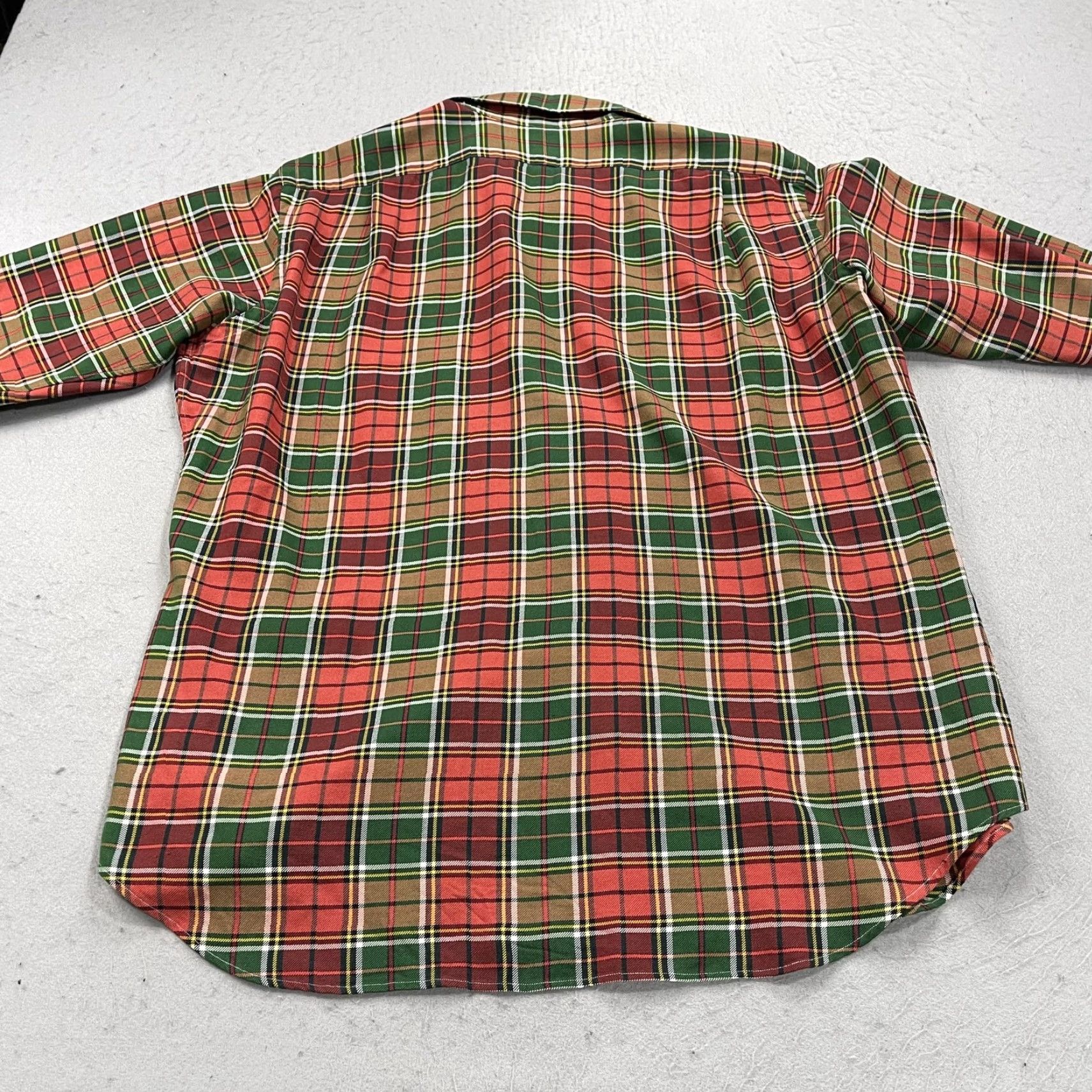 Polo Ralph Lauren Polo Ralph Lauren Shirt Mens Large Multicolor Plaid Regent Classic Cotton Silk Wool Twill Button-Up Long Sleeve Casual Size US L / EU 52-54 / 3 - 6 Thumbnail