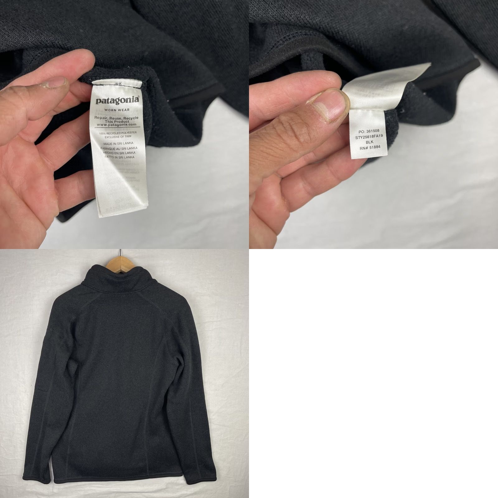 Patagonia Patagonia Better Sweater Womens Large Black Pullover Zip Pocket Fleece 25618 Size L / US 10 / IT 46 - 8 Thumbnail