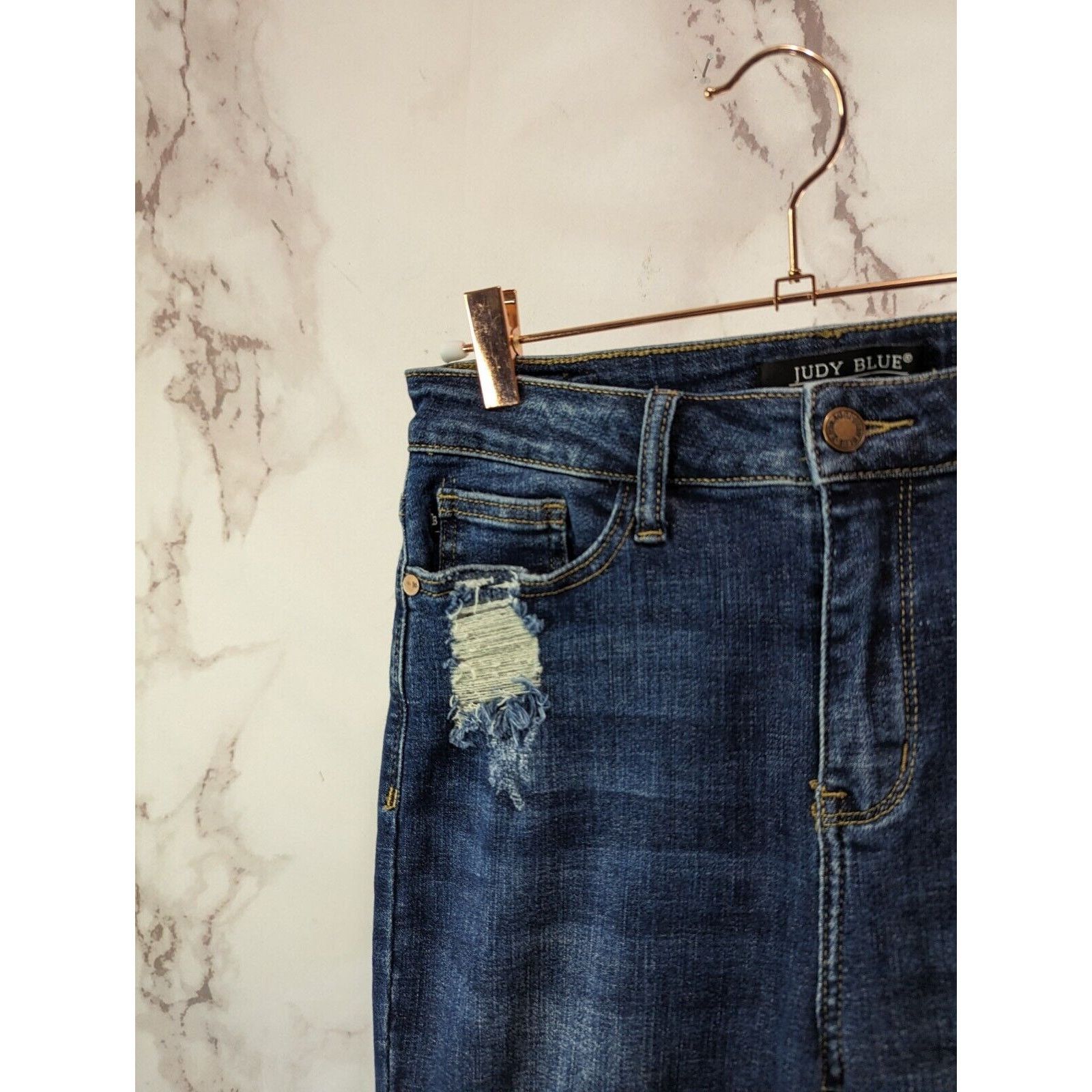 Judy Blue Judy Blue Jean Women 26 3 Crop Flare Denim Distressed High Size 26" / US 2 / IT 38 - 2 Thumbnail