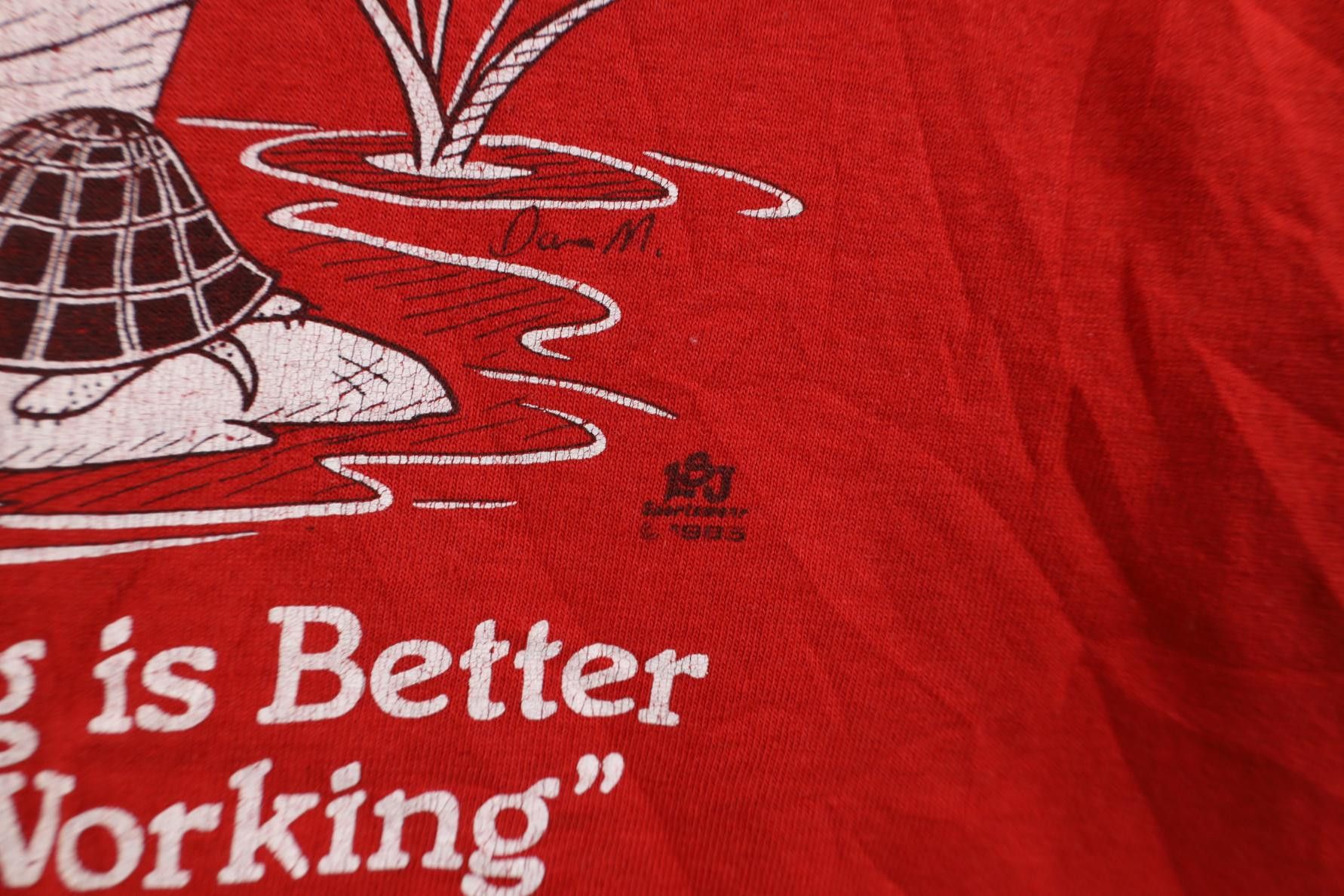 Vintage Vintage 90s Day Fishing Is Better Than Best Day Work T-Shirt Size US XL / EU 56 / 4 - 7 Thumbnail
