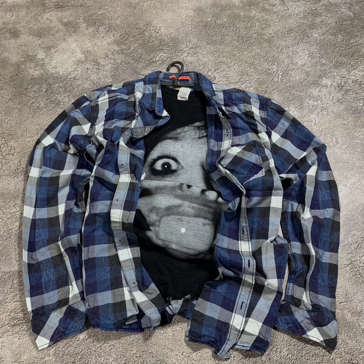 Vintage Vintage 90s Grunge Graphic Plaid Shirt Oversized Faded XXL Size US XXL / EU 58 / 5 - 2 Thumbnail
