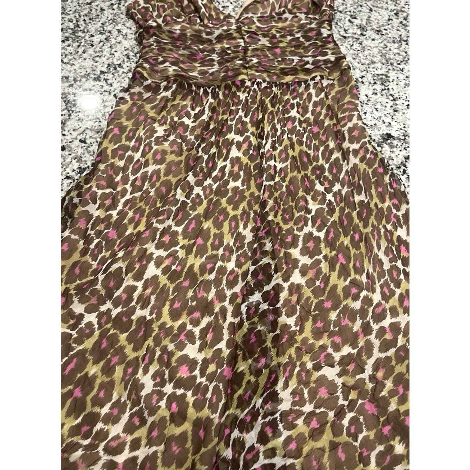 Trina Turk VINTAGE Trina Turk Women's Sleeveless Silk Leopard Print Dress Size 6 Cocktail Formal Party Size M / US 6-8 / IT 42-44 - 2 Thumbnail