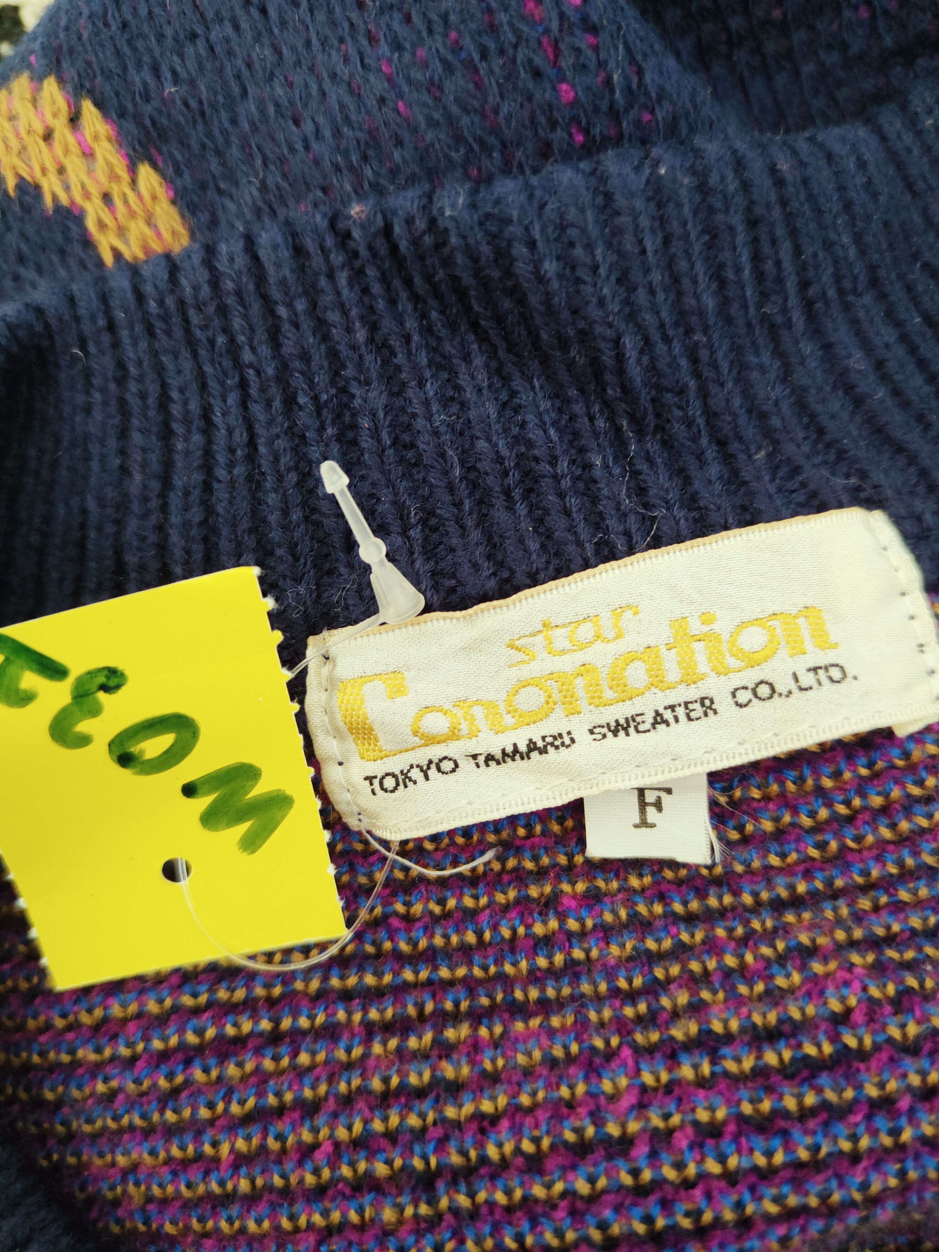 Vintage Star Coronation Dark Blue Knitwear Cardigan #W032 Size L / US 10 / IT 46 - 11 Thumbnail
