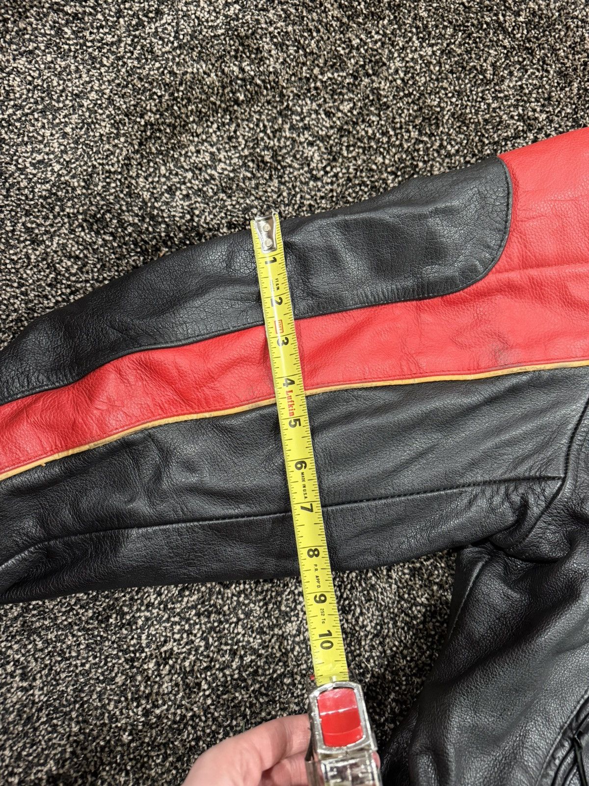 Vintage Vintage Xelement Red / Black Racer Moto Biker Leather Jacket Size US XXL / EU 58 / 5 - 21 Thumbnail