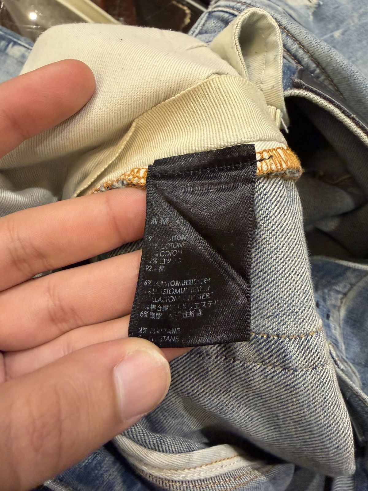 Amiri Amiri Vintage Orange Bandana Art Patch Denim Jeans Size US 36 / EU 52 - 4 Thumbnail