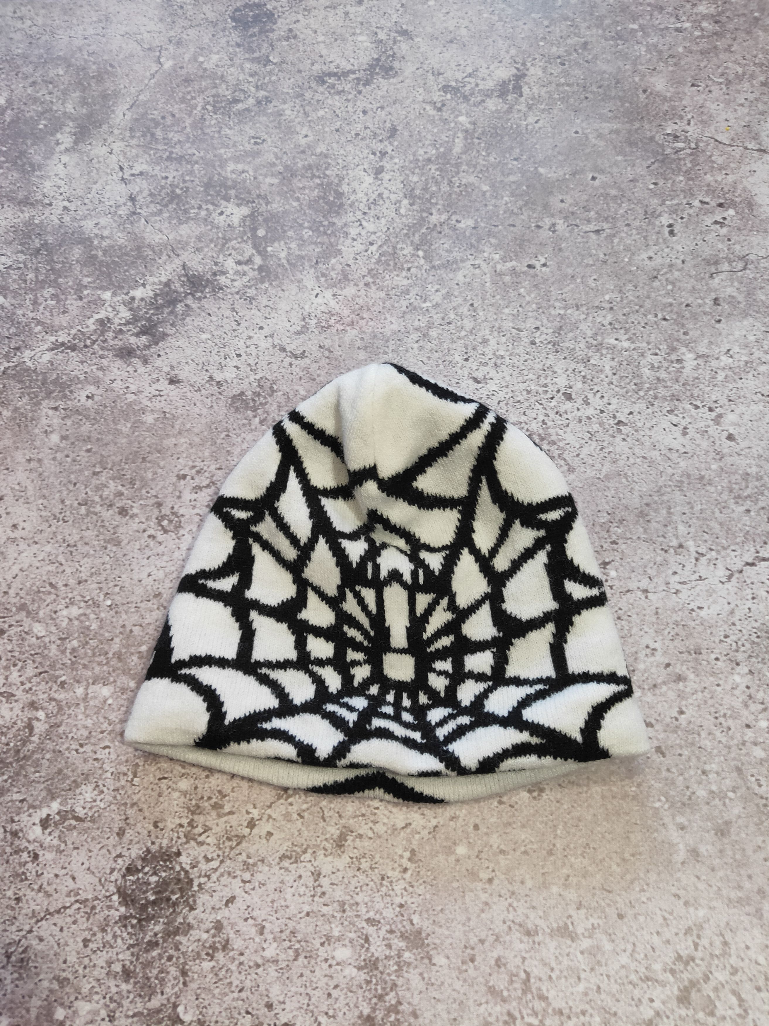 Japanese Brand × Vintage 🕷️🕸️ Spider Web Beanie Hat y2k 🕸 Size ONE SIZE - 2 Thumbnail