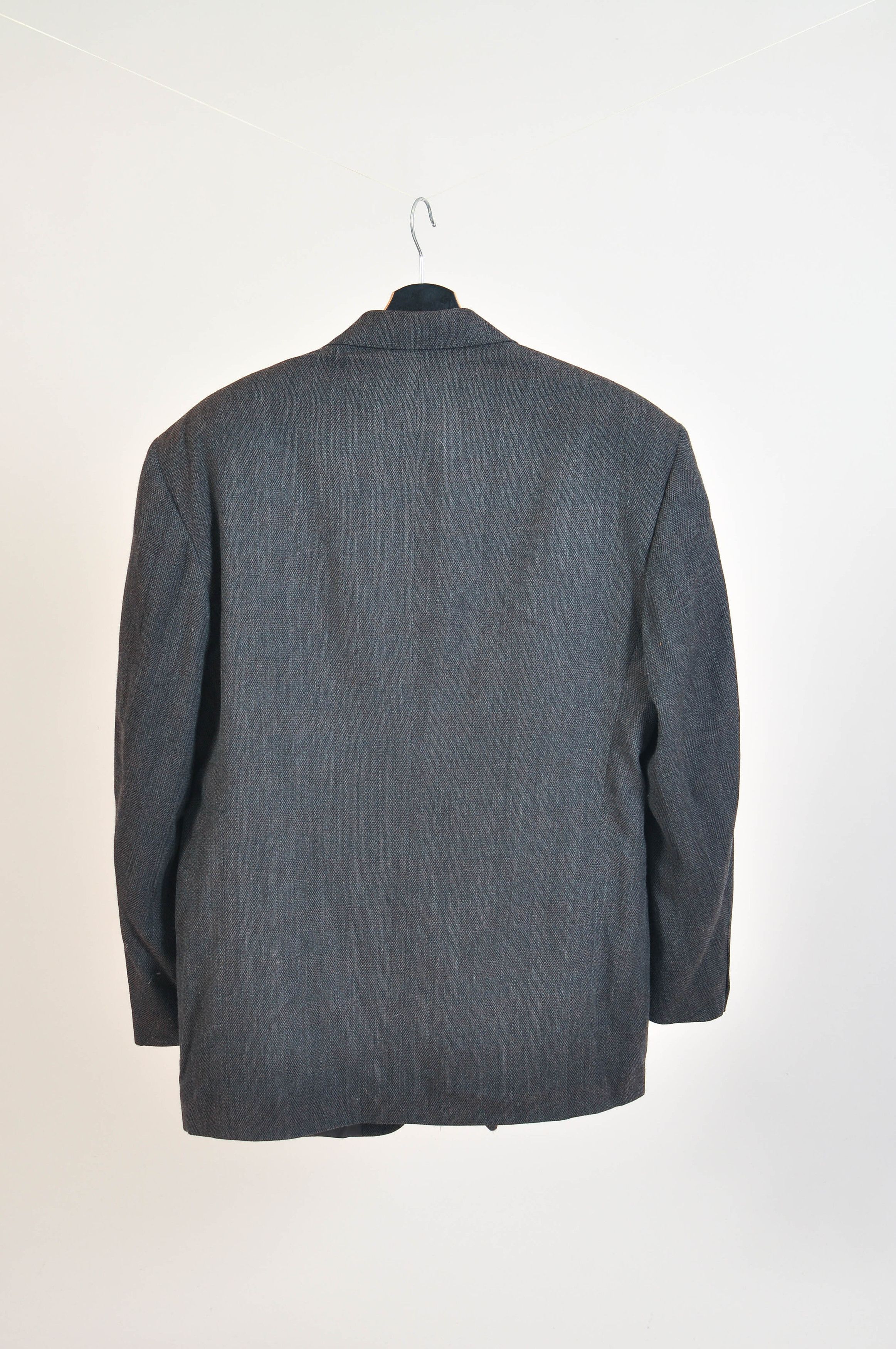 Other Vintage 90s Dark Brown Tweed Suit Size 44R - 6 Thumbnail