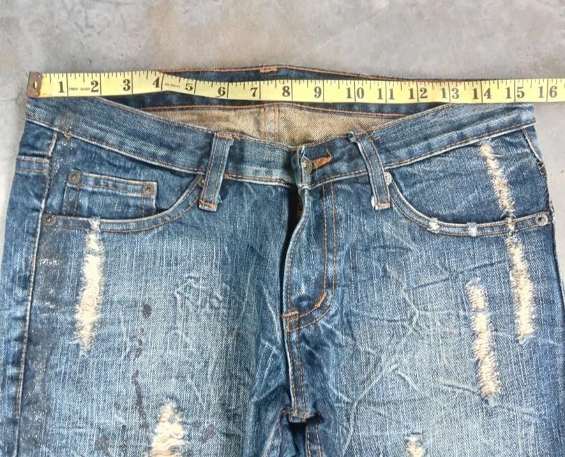 If Six Was Nine 💥FLARE💥K. U. I DISTRESSED DENIM Size US 32 / EU 48 - 3 Thumbnail