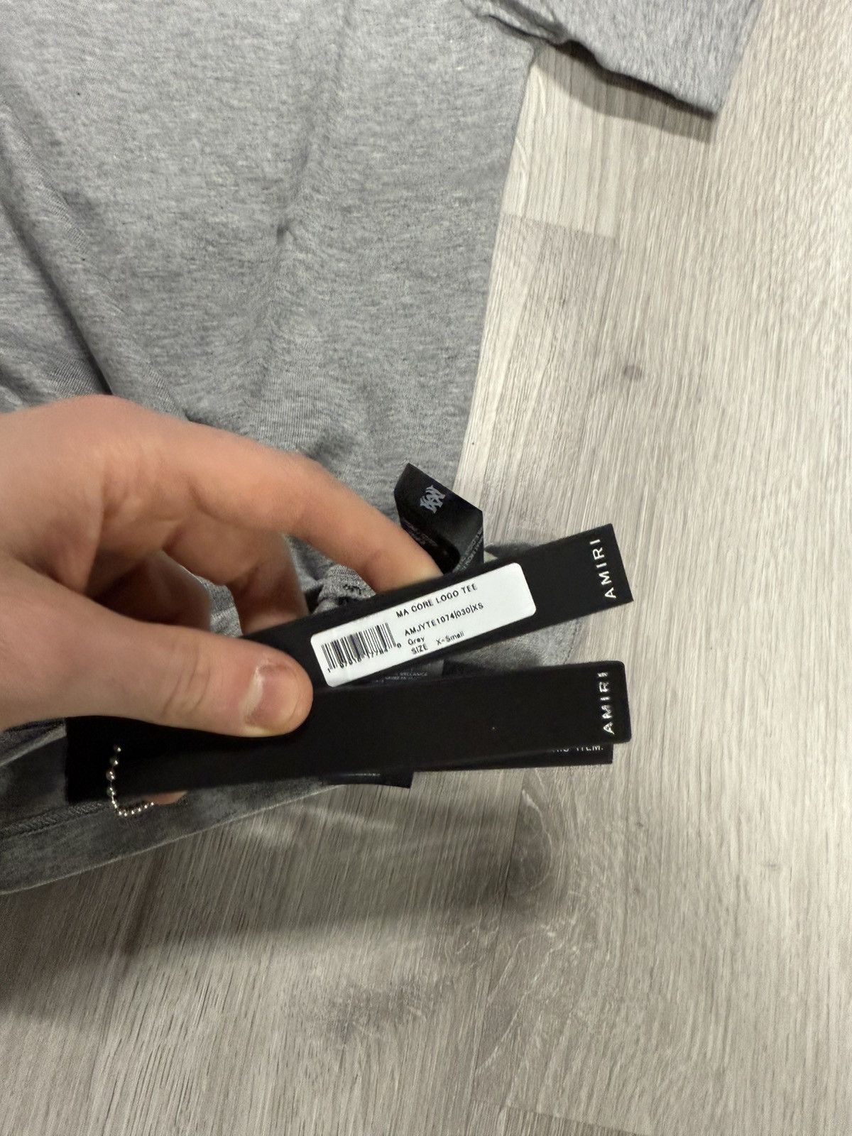 Amiri Amiri MA Logo Heather Grey Tee Size US XS / EU 42 / 0 - 7 Thumbnail