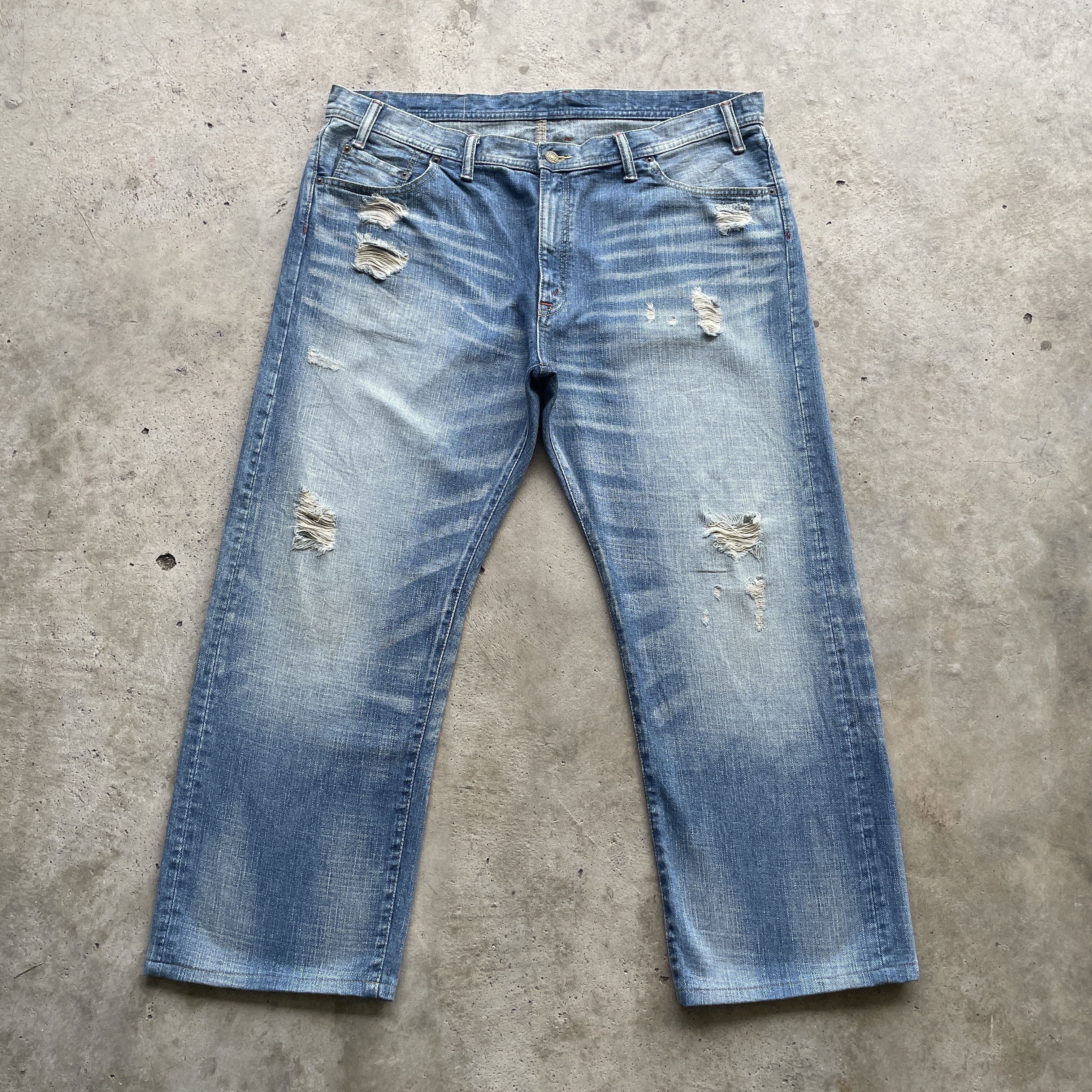 Japanese Brand VINTAGE JAPANESE BAGGY FADED JEANS DISTRESSED PANTS W42 Size US 42 / EU 58 - 3 Thumbnail