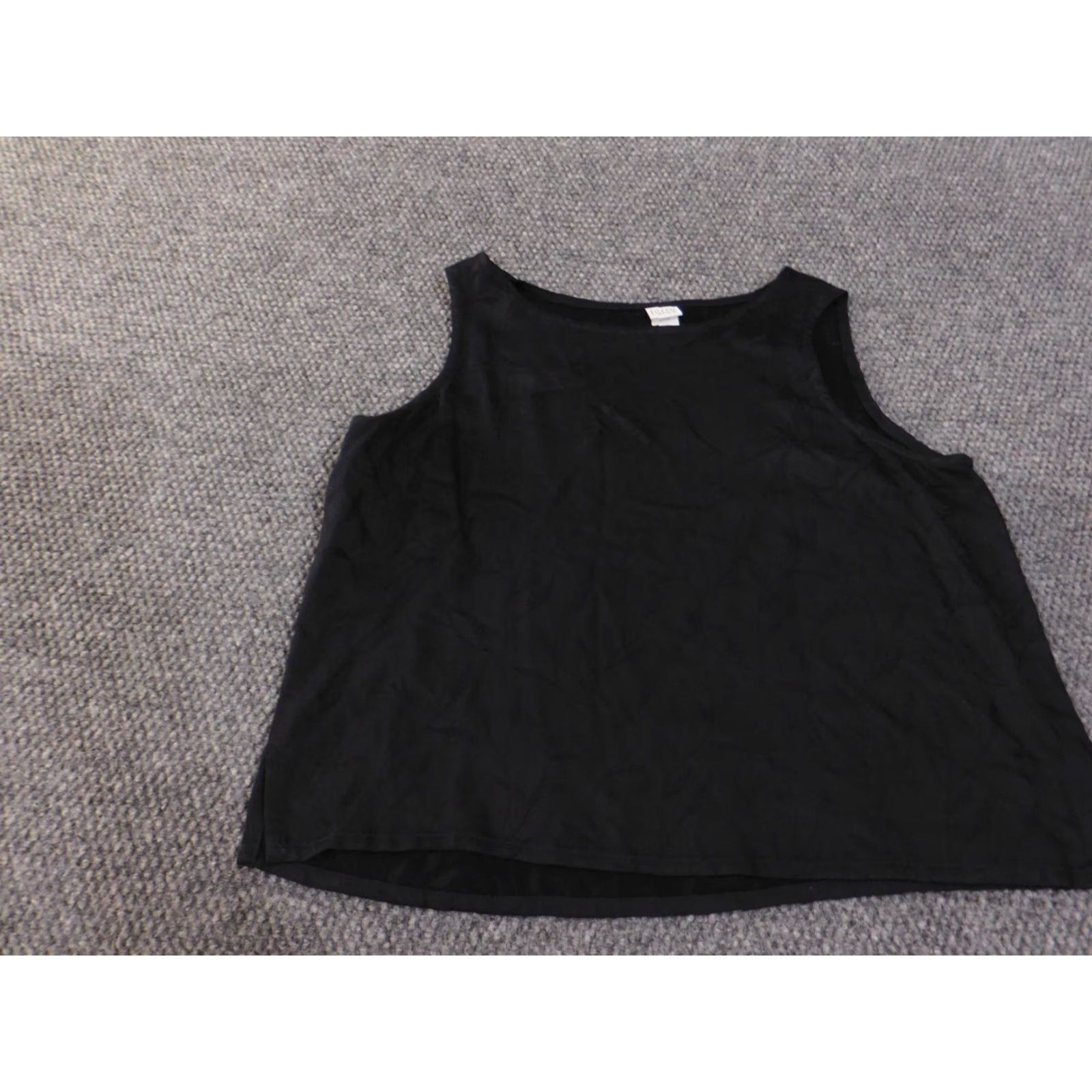 Eileen Fisher Eileen Fisher Blouse Shirt Womens L Black Floral Rayon Sleeveless Crew Neck Vintage? No (contains "Vintage: No") Size L / US 10 / IT 46 - 3 Thumbnail