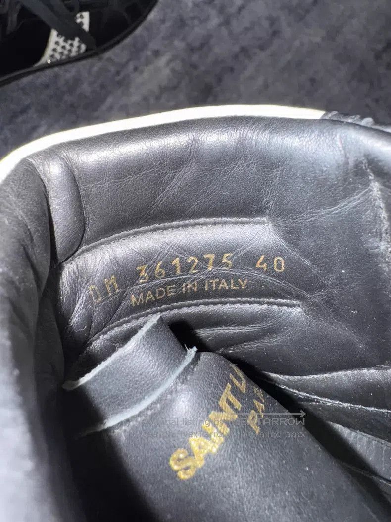 Saint Laurent Paris Saint Laurent Paris Black and White High Top Magic Tape St Size US 7 / EU 40 - 6 Thumbnail