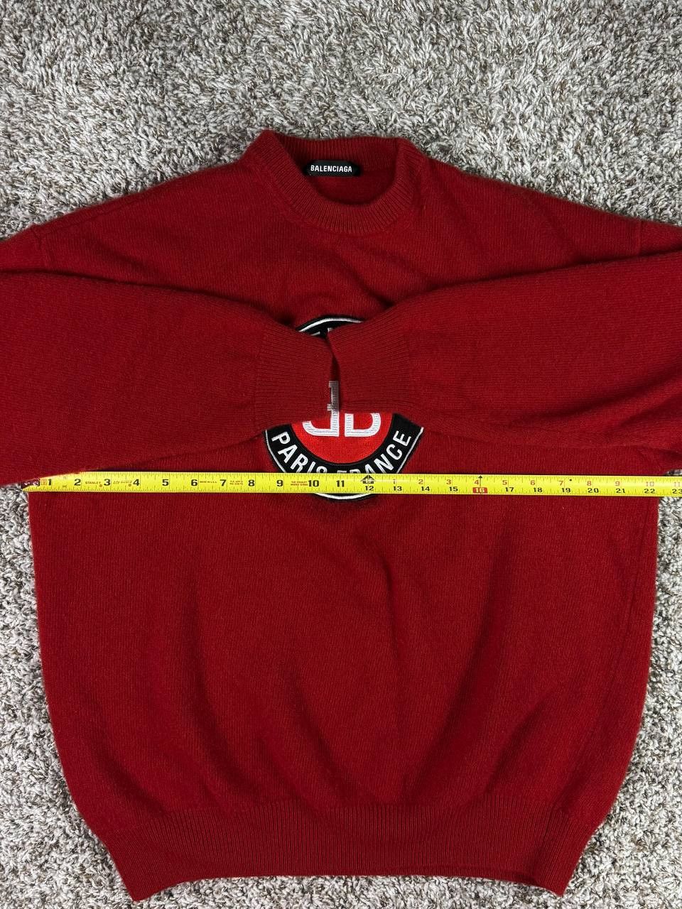 Balenciaga Balenciaga Club Logo Crewneck Sweater in Cashmere & Wool Size US S / EU 44-46 / 1 - 7 Thumbnail