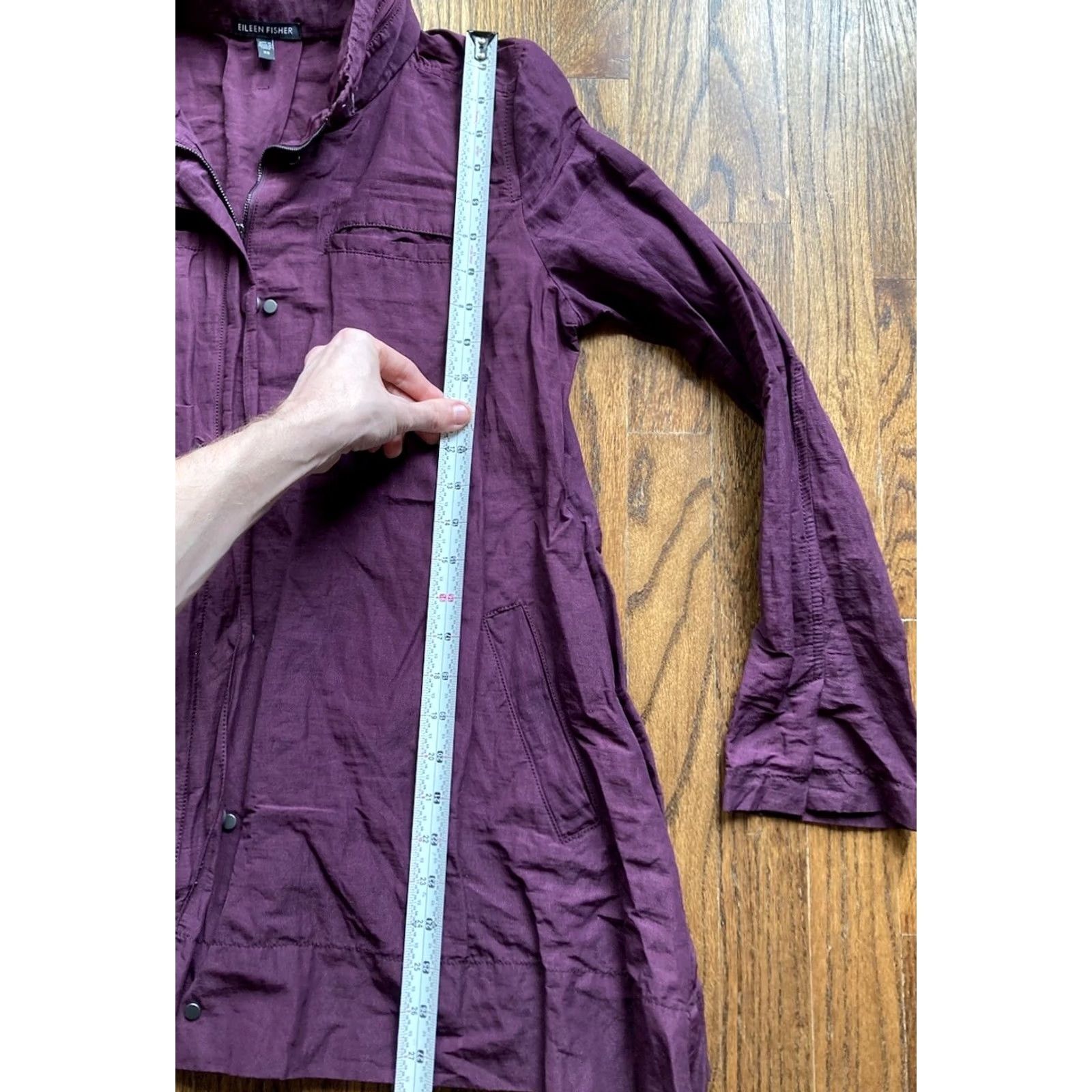 Eileen Fisher Eileen Fisher Womens Purple Windbreaker Jacket Size XS Zip Snap Casual Outdoor Size XS / US 0-2 / IT 36-38 - 7 Thumbnail