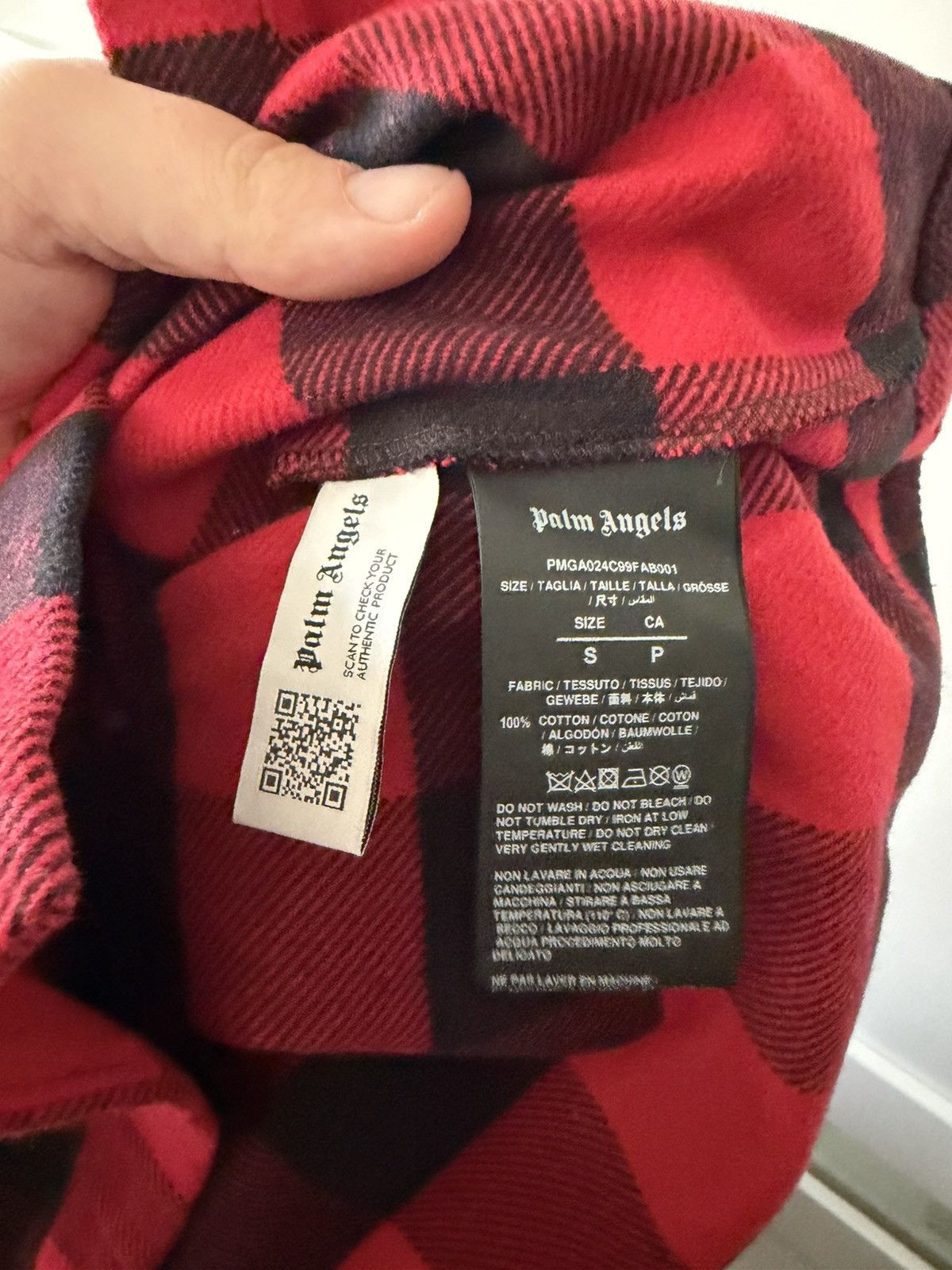 Palm Angels Palm Angels Classic Logo Overshirt Red/Black Size US S / EU 44-46 / 1 - 4 Thumbnail