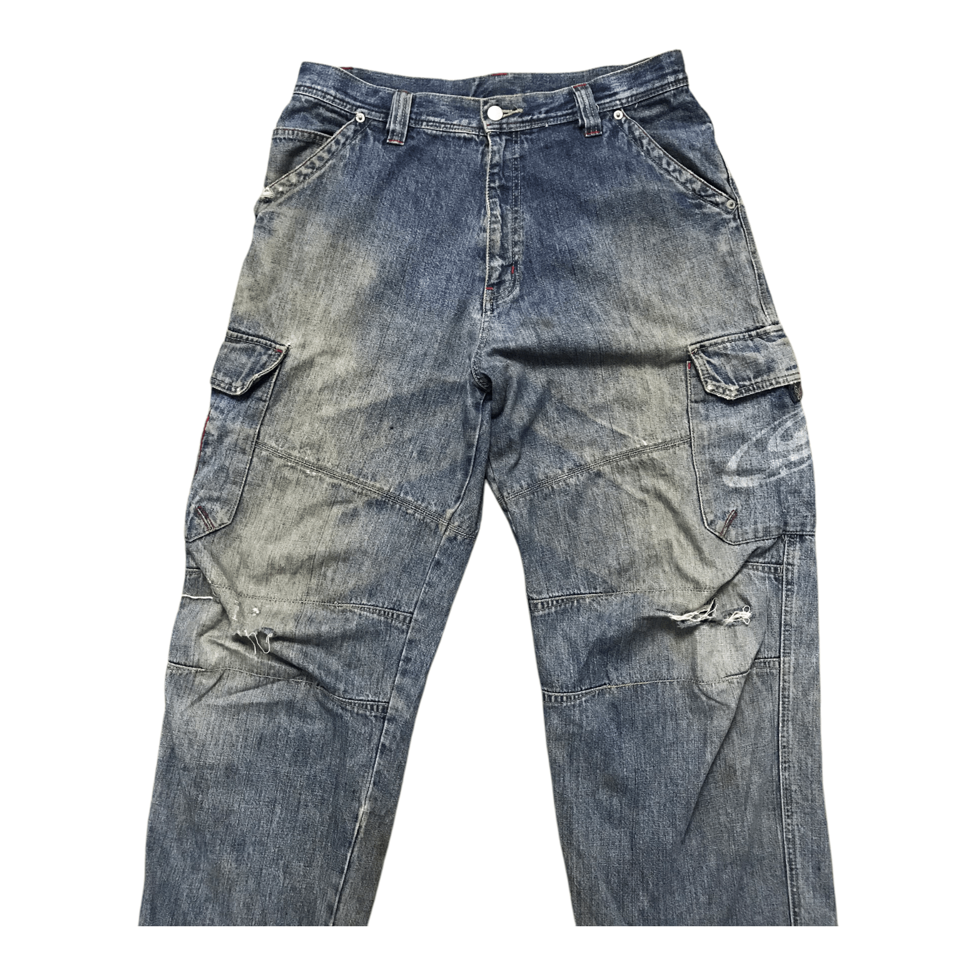 Hysteric Glamour × Japanese Brand Piko Denim Cargo Distress pant Size US 34 / EU 50 - 3 Thumbnail