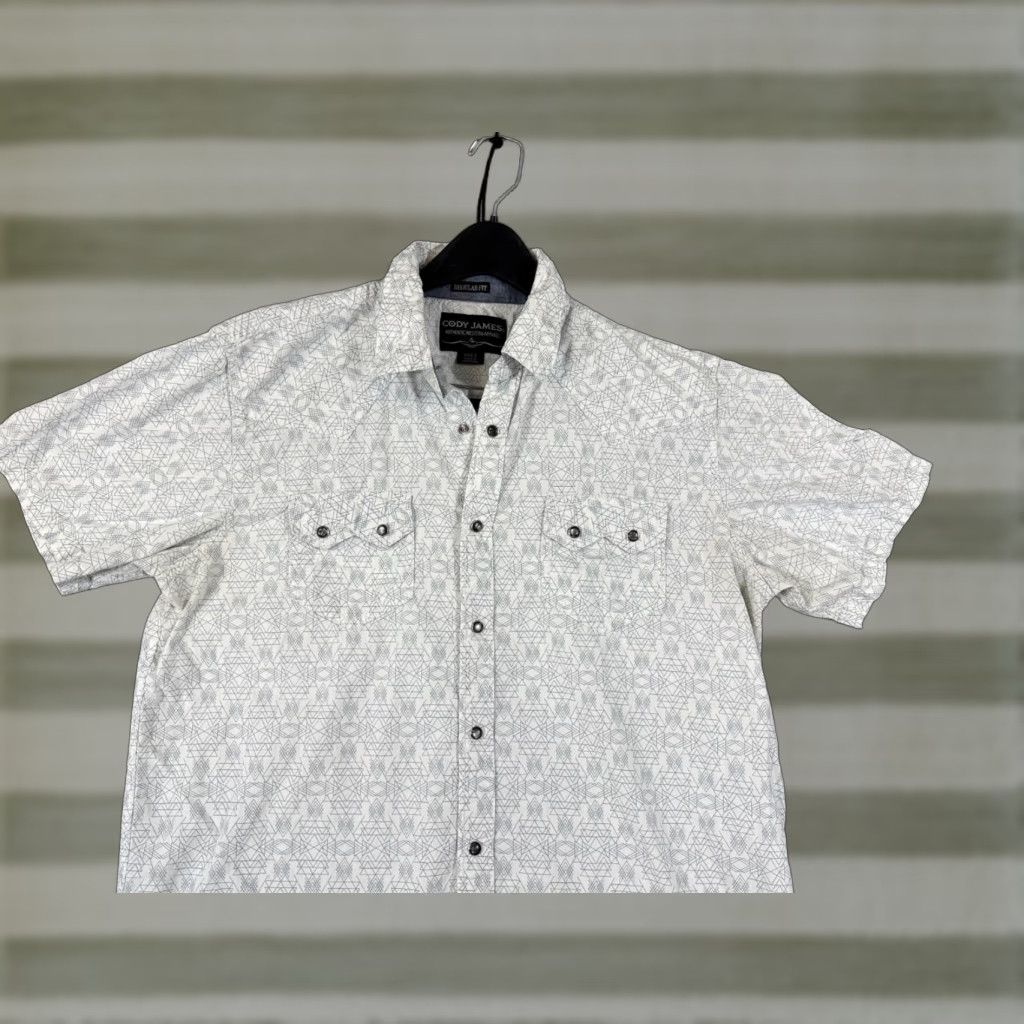 Cody James Cody James Shirt Mens L White Western Pearl Snap Regular Fit Short Sleeve Shirt Mens L White Western Pearl Snap Regular Fit Short Sleeve Size US L / EU 52-54 / 3 - 1 Thumbnail