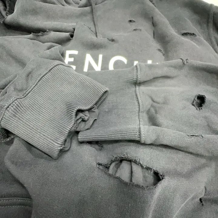 Other Givenchy Givenchy Distressed Logo Hoodie for Men -2507 Size US XXL / EU 58 / 5 - 4 Thumbnail