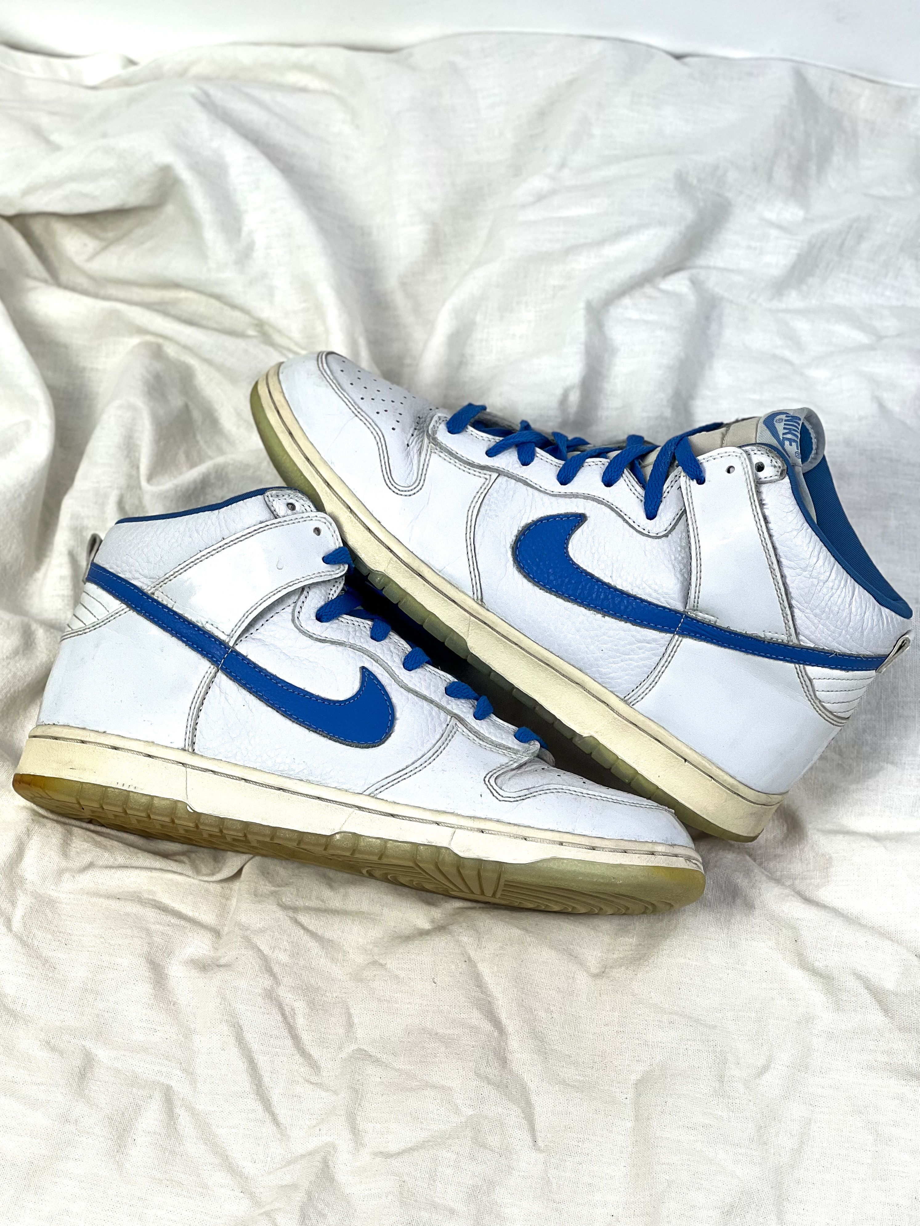 Nike × Vintage NIke Dunk High UNC white University blue DS 2002 Size US 12 / EU 45 - 1 Thumbnail