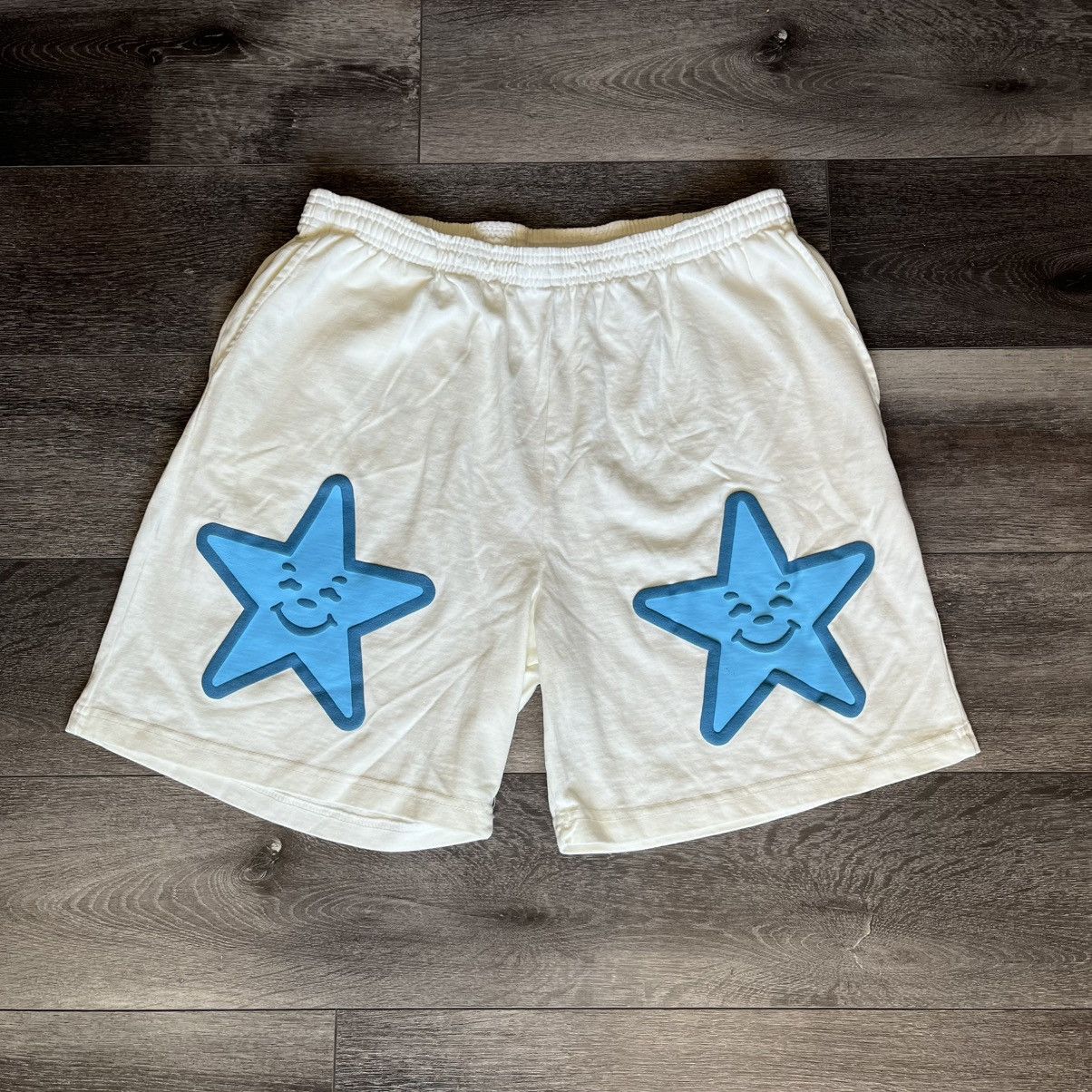 Asspizza Asspizza 2023 Puff Print Star Logo Shorts White Blue Size XL Size US 36 / EU 52 - 1 Thumbnail
