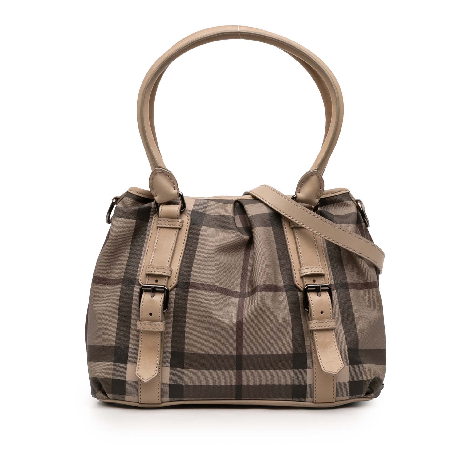 Small Smoke Check Coated Canvas Northfield Satchel