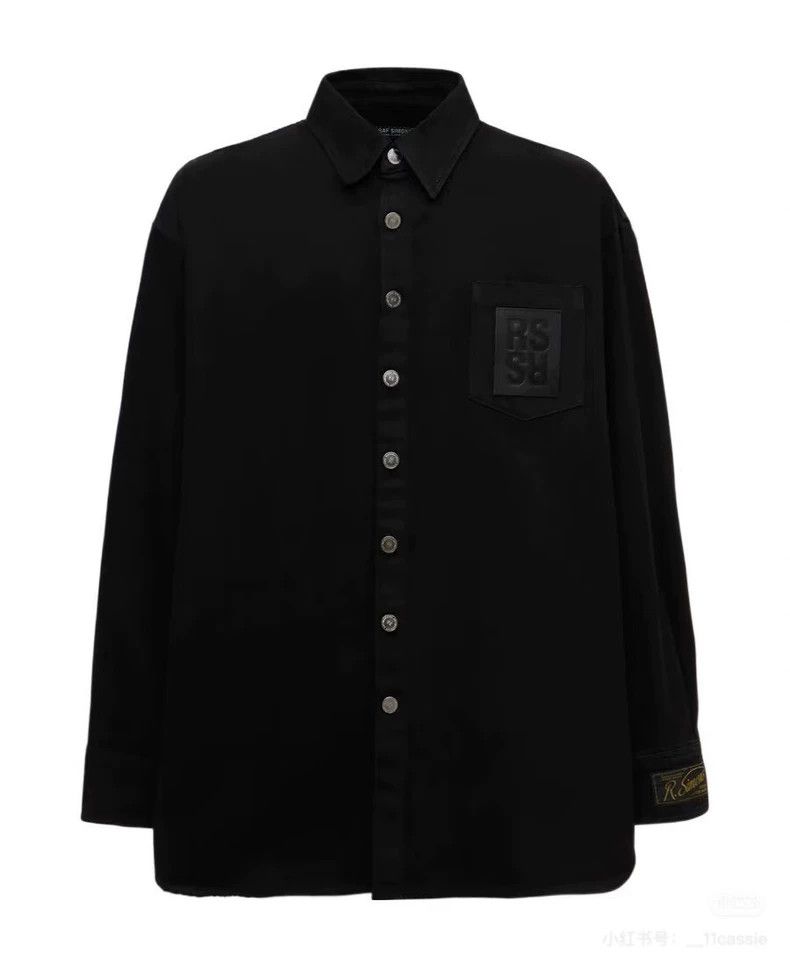 Raf Simons Raf simons 22ss leather branded denim shirt Size US S / EU 44-46 / 1 - 6 Thumbnail