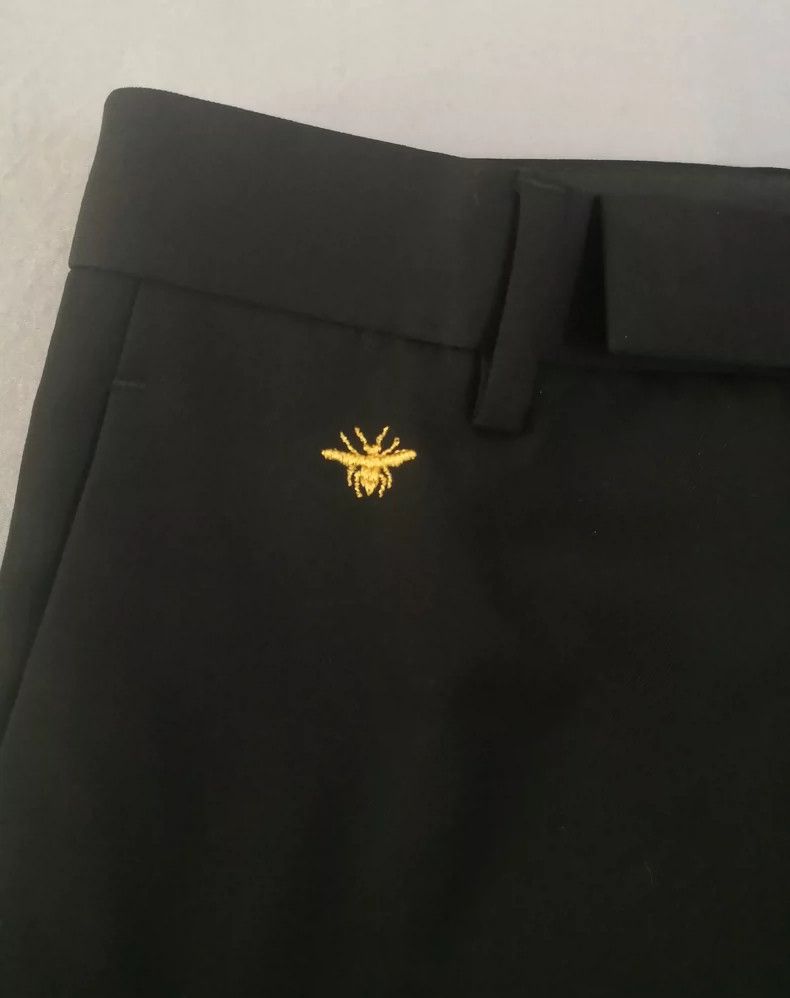 Dior Dior Golden bee embroidered casual wool trousers 2504-Nexta Size US 28 / EU 44 - 4 Thumbnail