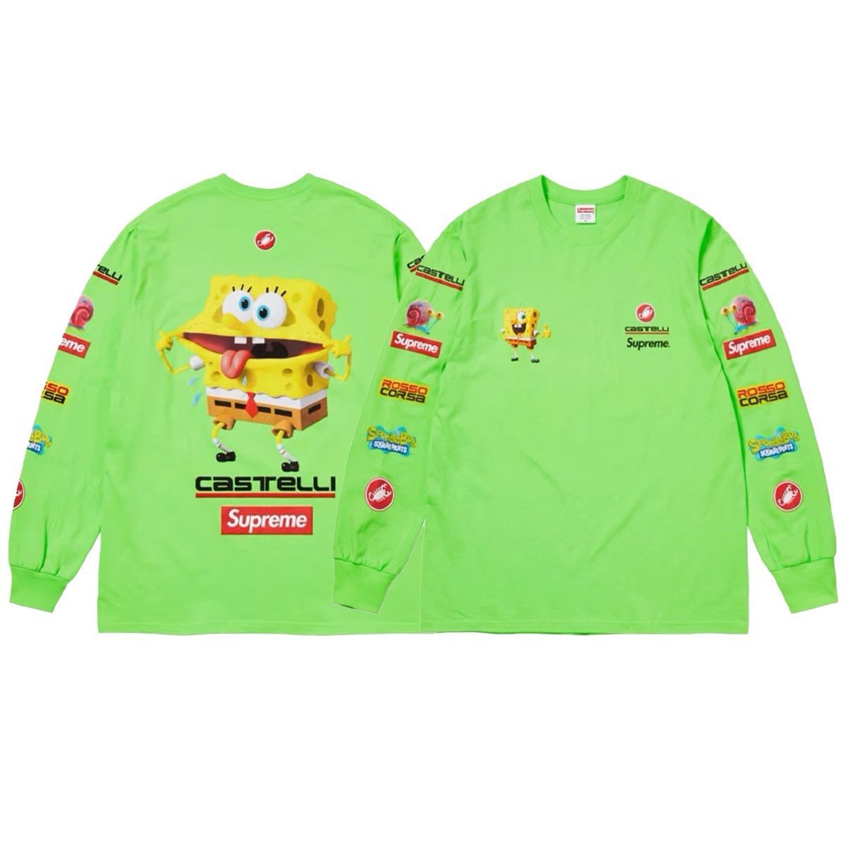 トップス Supreme SpongeBob Castelli Racing Tee Supreme SS25 SpongeBob SquarePants Castelli Racing L/S Tee