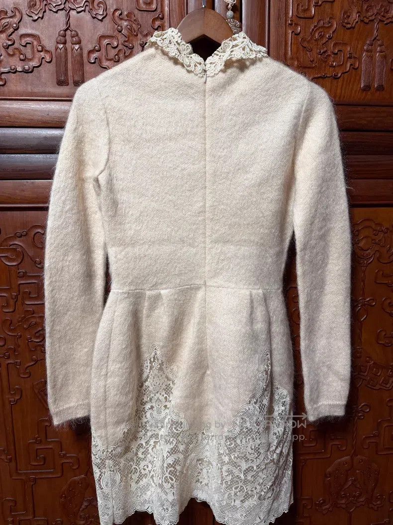 Valentino Valentino Wool patchwork mohair dress Size M / US 6-8 / IT 42-44 - 2 Thumbnail