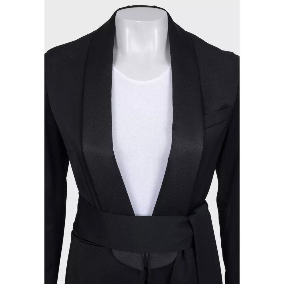 Saint Laurent Paris Saint Laurent Black Wool Suit with Long Jacket - EU36/S Size XS / US 0-2 / IT 36-38 - 5 Thumbnail