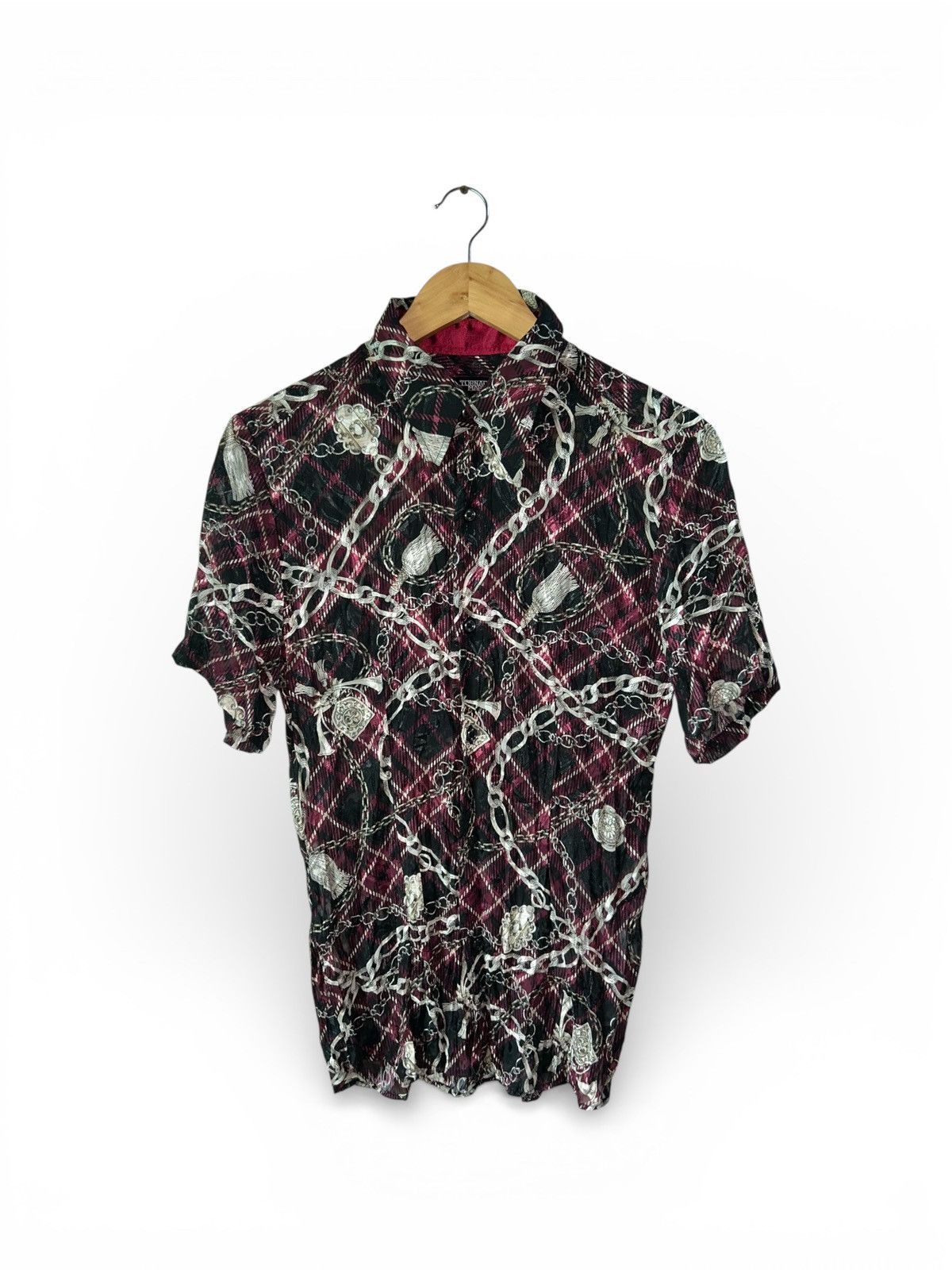 Tornado Mart Archive Baroque Chain Print Crinkle Shirt Size US L / EU 52-54 / 3 - 2 Thumbnail