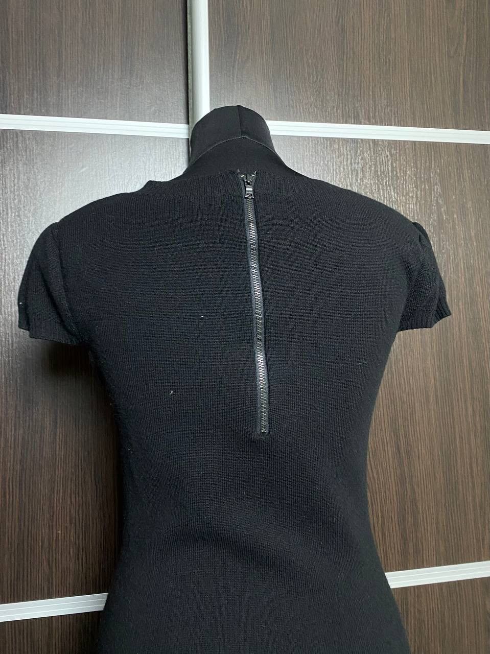 Alice + Olivia × Designer Alice+Olivia Black Knit Bodycon Short sleeve dress Size L / US 10 / IT 46 - 5 Thumbnail