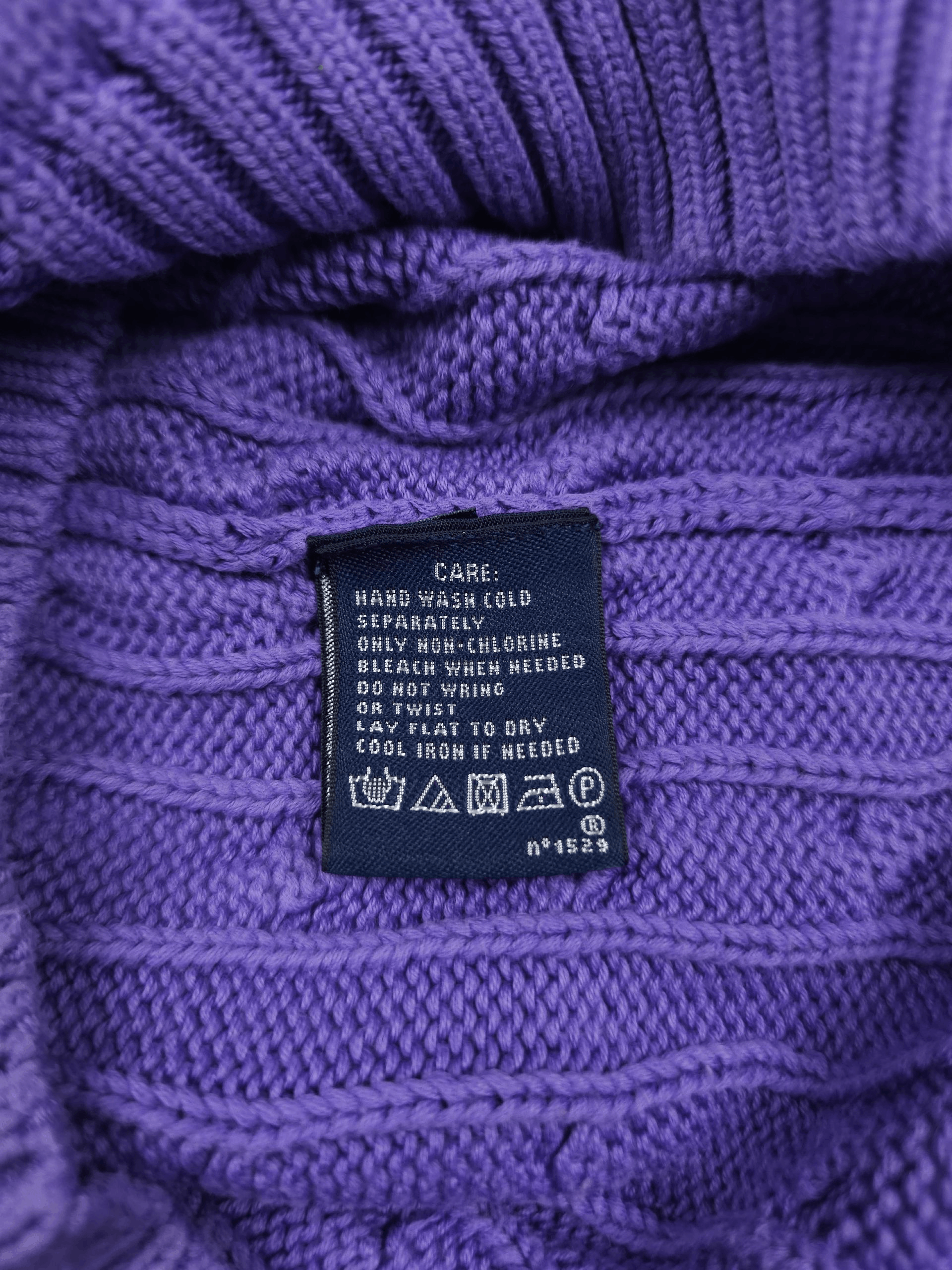 Polo Ralph Lauren 💎 Vintage Ralph Lauren Rope Cable Knit Basic Logo Sweater Size M / US 6-8 / IT 42-44 - 9 Thumbnail