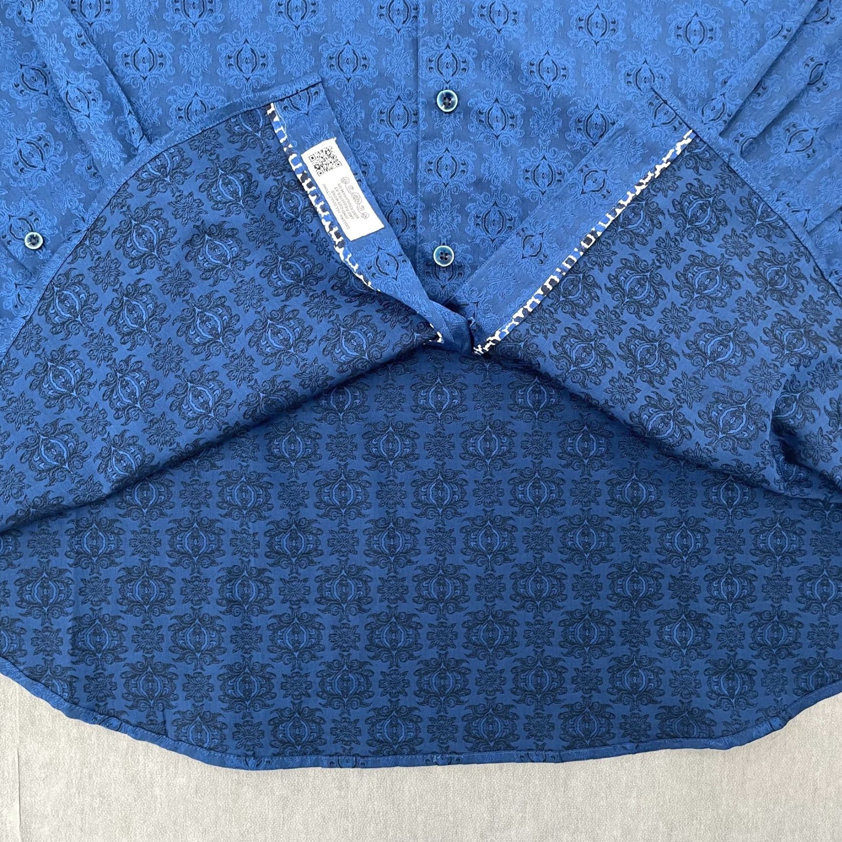 Robert Graham VINTAGE Robert Graham Shirt Men Long Sleeve Button-Up Collared Paisley Blue 3XL Size US XXL / EU 58 / 5 - 5 Thumbnail