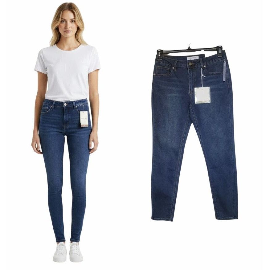 Ellen Tracy ⭐Ellen Tracy Mid Rise Skinny Slim Jeans Size 8 Women Ace Was Size 30" / US 8 / IT 44 - 1 Thumbnail
