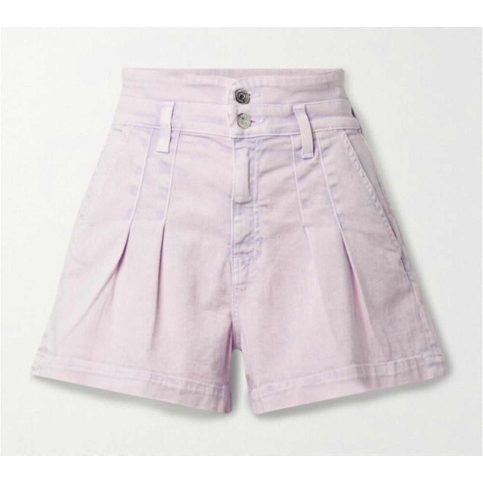 Veronica Beard Veronica Beard 26/2 Jaylen High Rise Pleated Denim Shorts Size 26" / US 2 / IT 38 - 2 Thumbnail