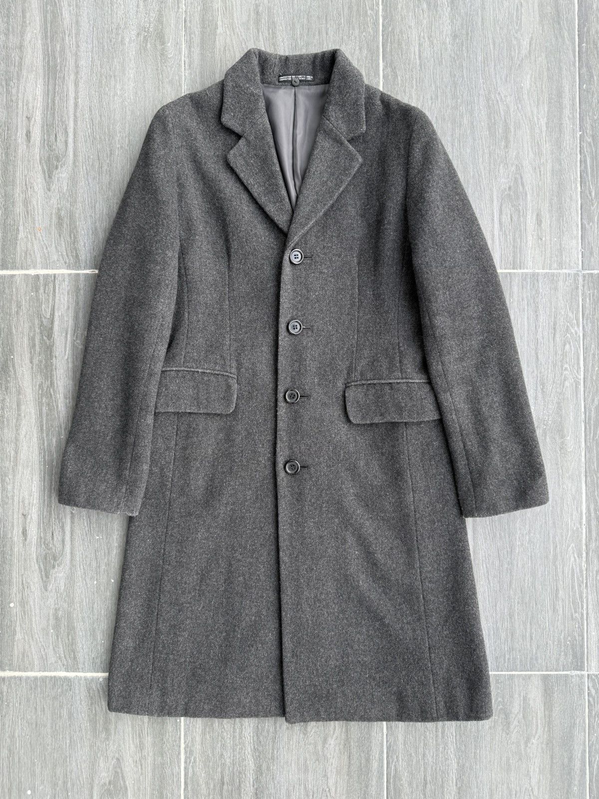Yohji Yamamoto INÉD by Yohji Yamamoto Salt & Pepper Wool Long Coat Size US S / EU 44-46 / 1 - 2 Thumbnail