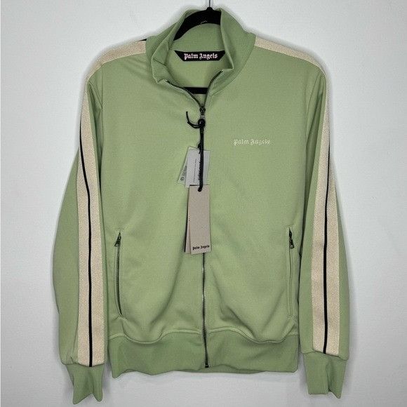 Palm Angels Palm Angels Classic Logo Track Jacket Sage Off White Men’s M Size US M / EU 48-50 / 2 - 2 Thumbnail