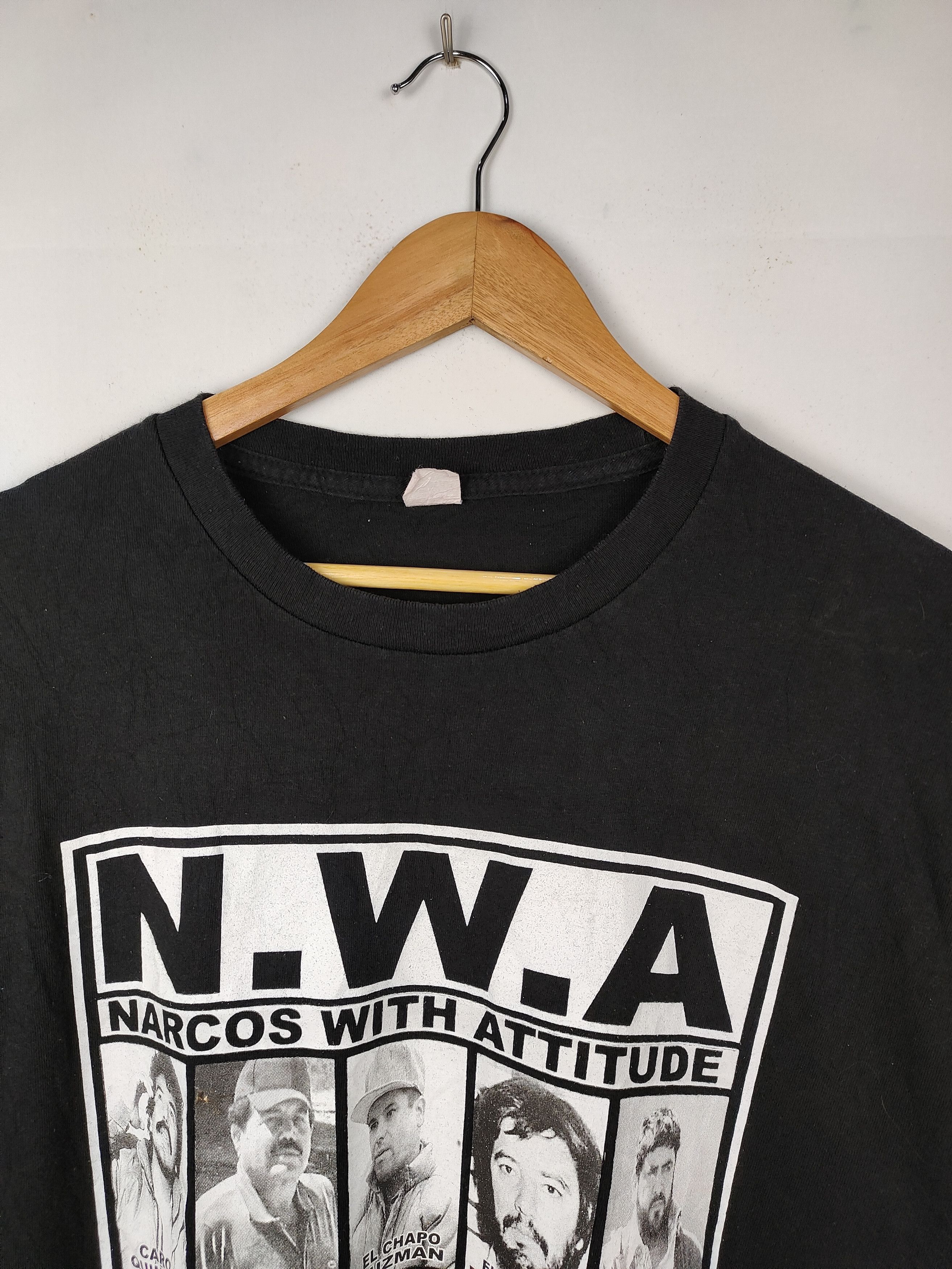 Vintage Nwa Shirt Narcos With Attitude El Capo Caro Mexico 00s Size US XL / EU 56 / 4 - 2 Thumbnail