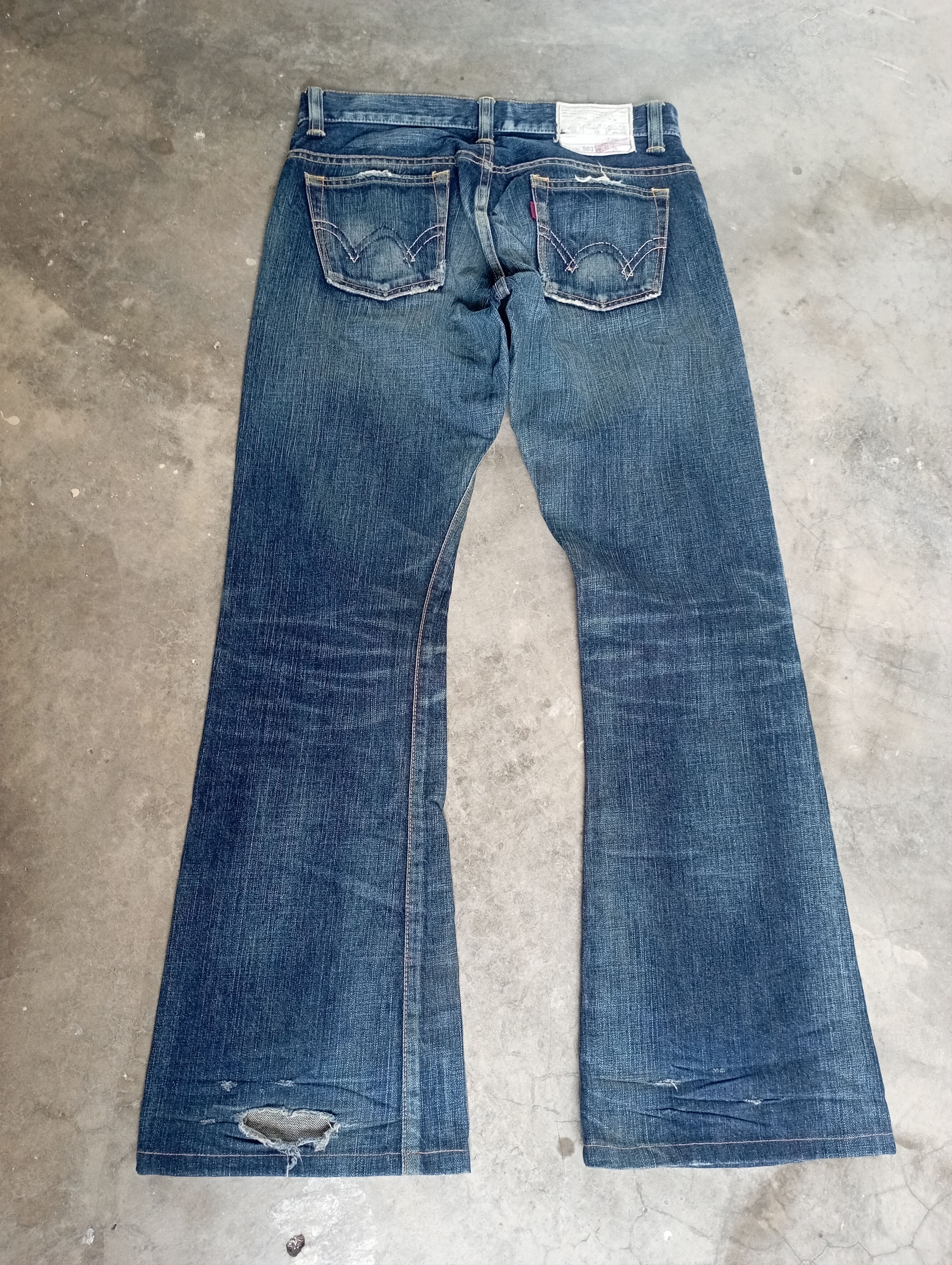 Edwin Flare Jeans Japan Edwin 503 Stone Wash Bootcut Jeans Size 29" - 2 Thumbnail