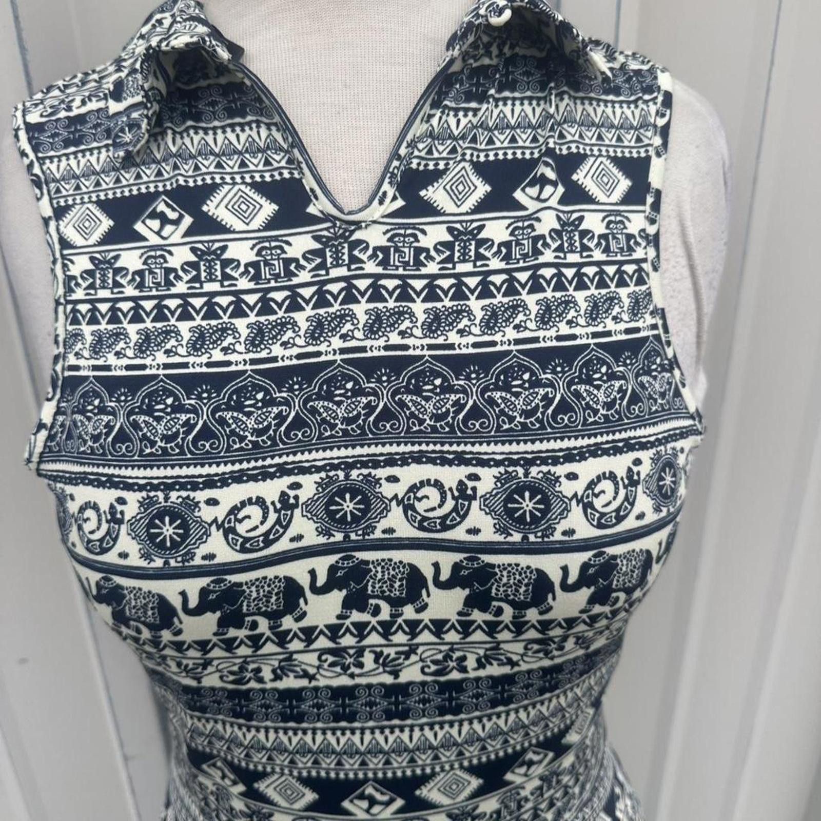 Other Blue and white elephant print dress #elephantprint Size ONE SIZE - 1 Thumbnail