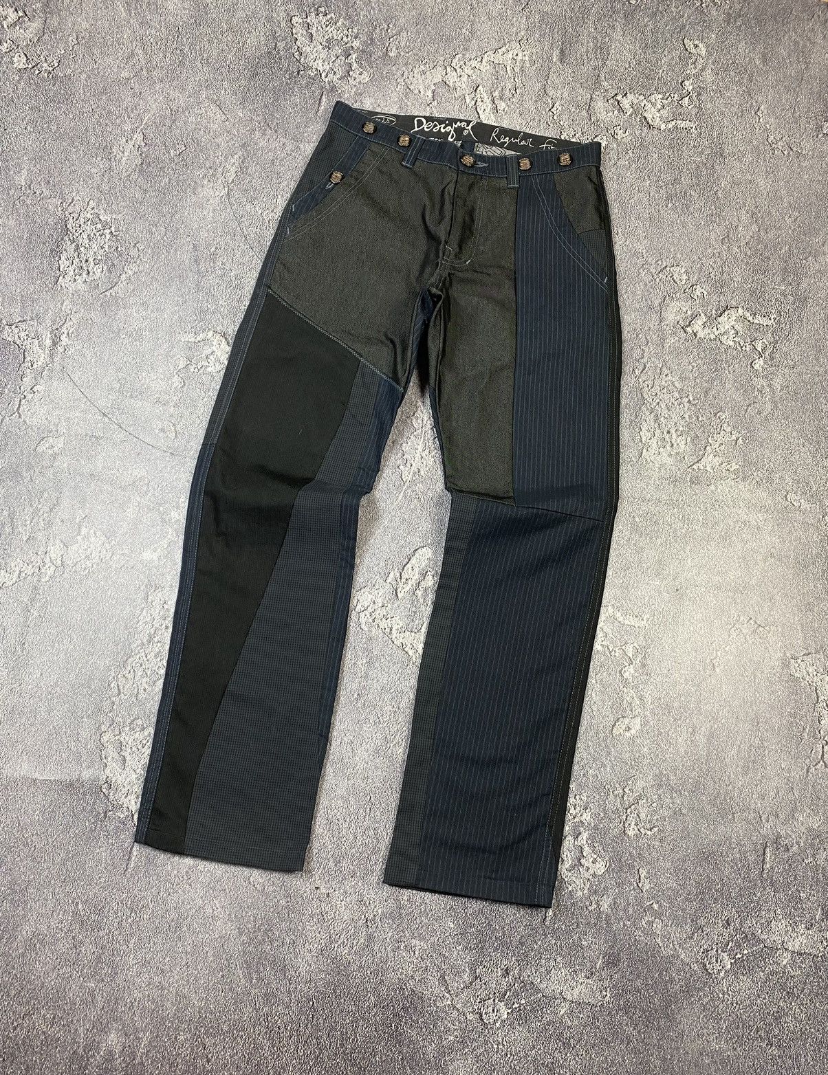 Desigual Y2K Avant Garde Desigual Patch Work Designer Pants Size US 30 / EU 46 - 2 Thumbnail
