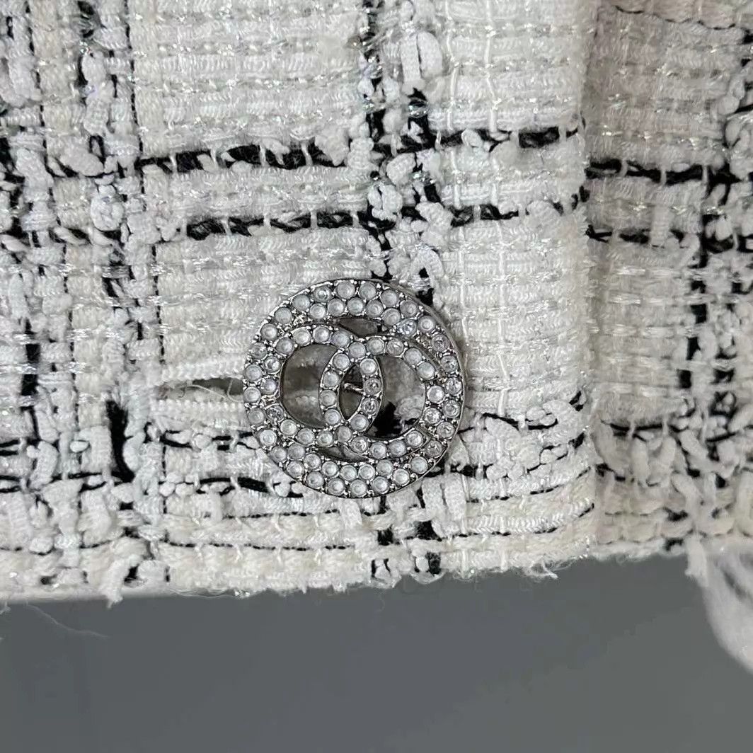Chanel Chanel Snow White Gingham Short Jacket Women's IT 38 New Size S / US 4 / IT 40 - 5 Thumbnail