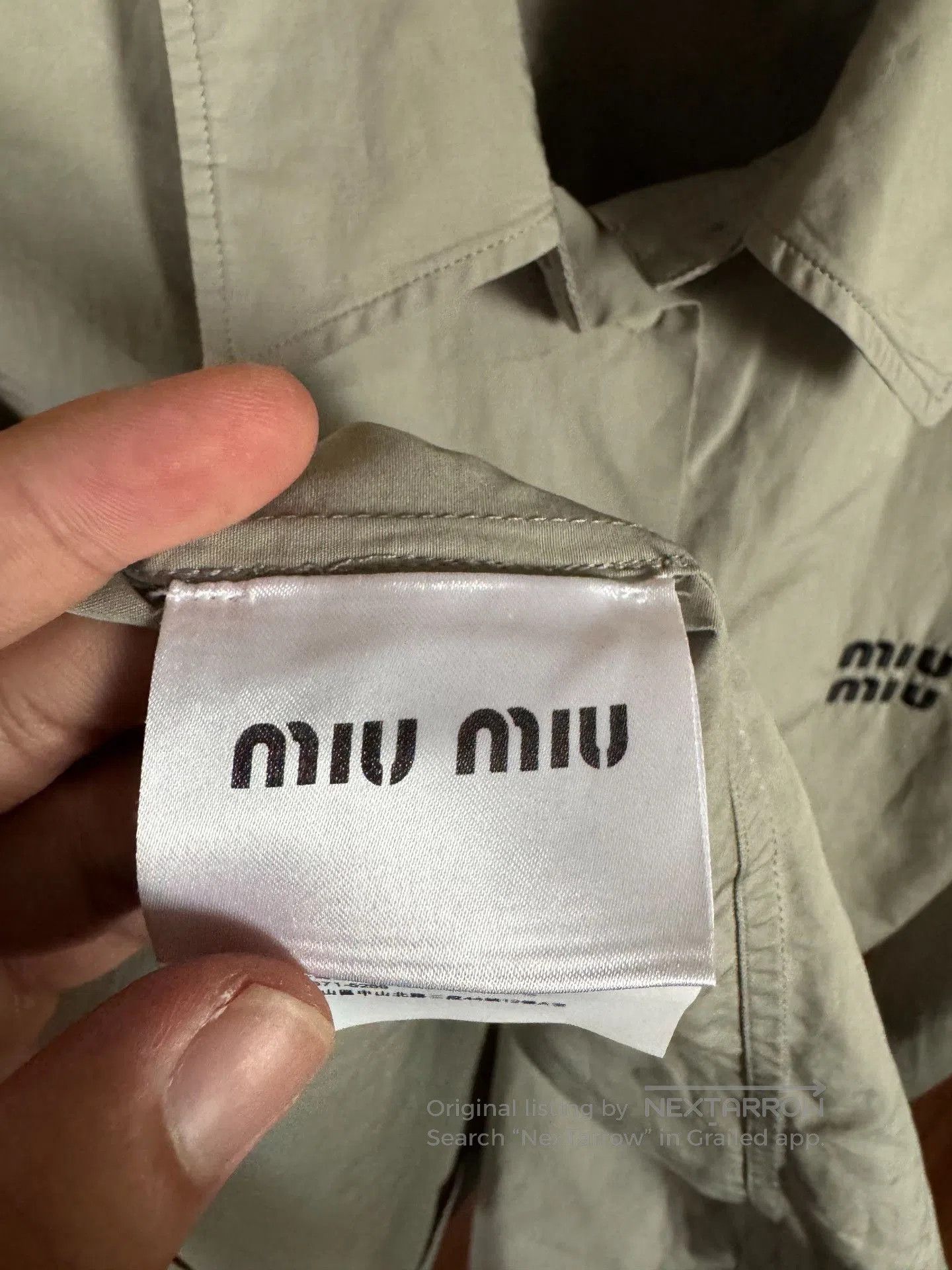 Miu Miu Miu Miu Long-Sleeve Collared Shirt. Size S / US 4 / IT 40 - 2 Thumbnail