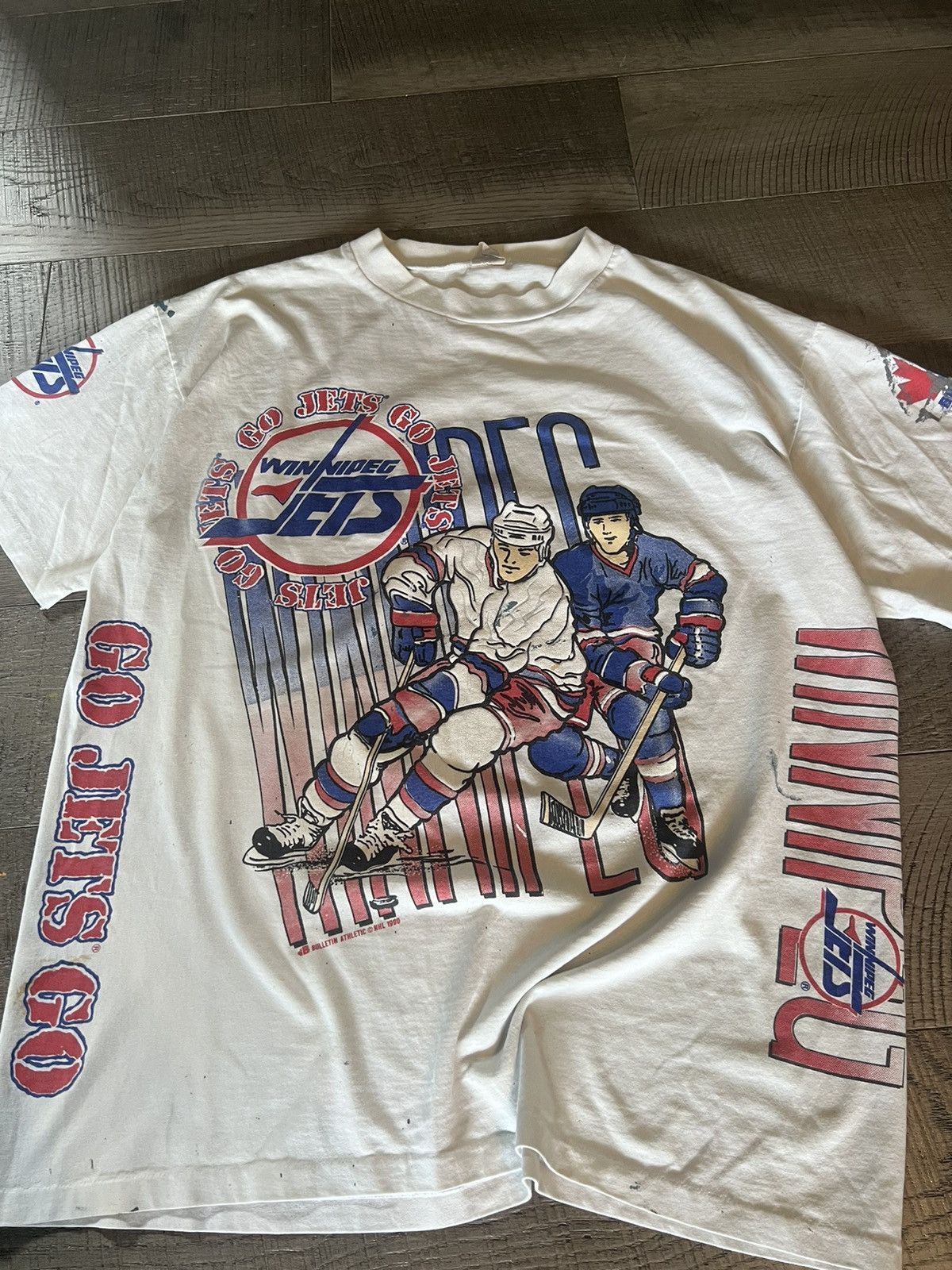 NHL × Russell Athletic 🔥1990🔥 Winnipeg Jets AOP shirt Size US L / EU 52-54 / 3 - 1 Thumbnail