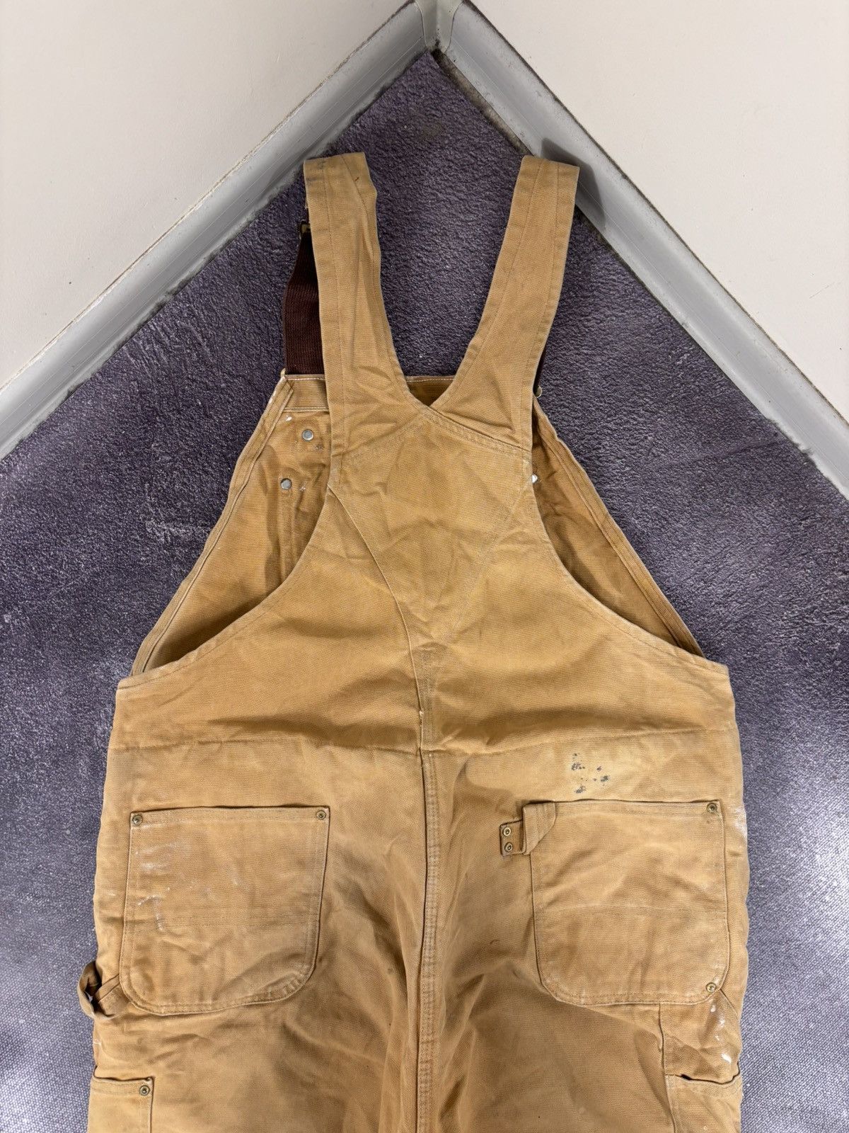 Carhartt Vintage Carhartt Bib Overalls Double Knee Brown Duck Canvas Size US 44 / EU 60 - 20 Thumbnail