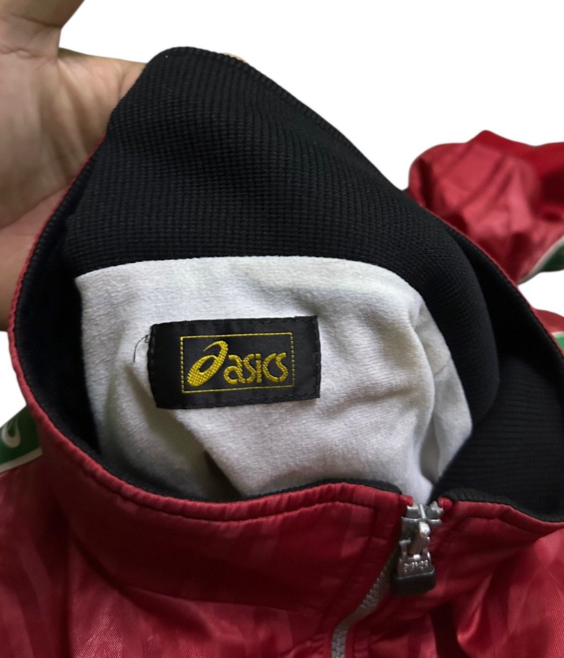 Asics Vintage 90s Asics zipper track jacket side tape Size US L / EU 52-54 / 3 - 4 Thumbnail